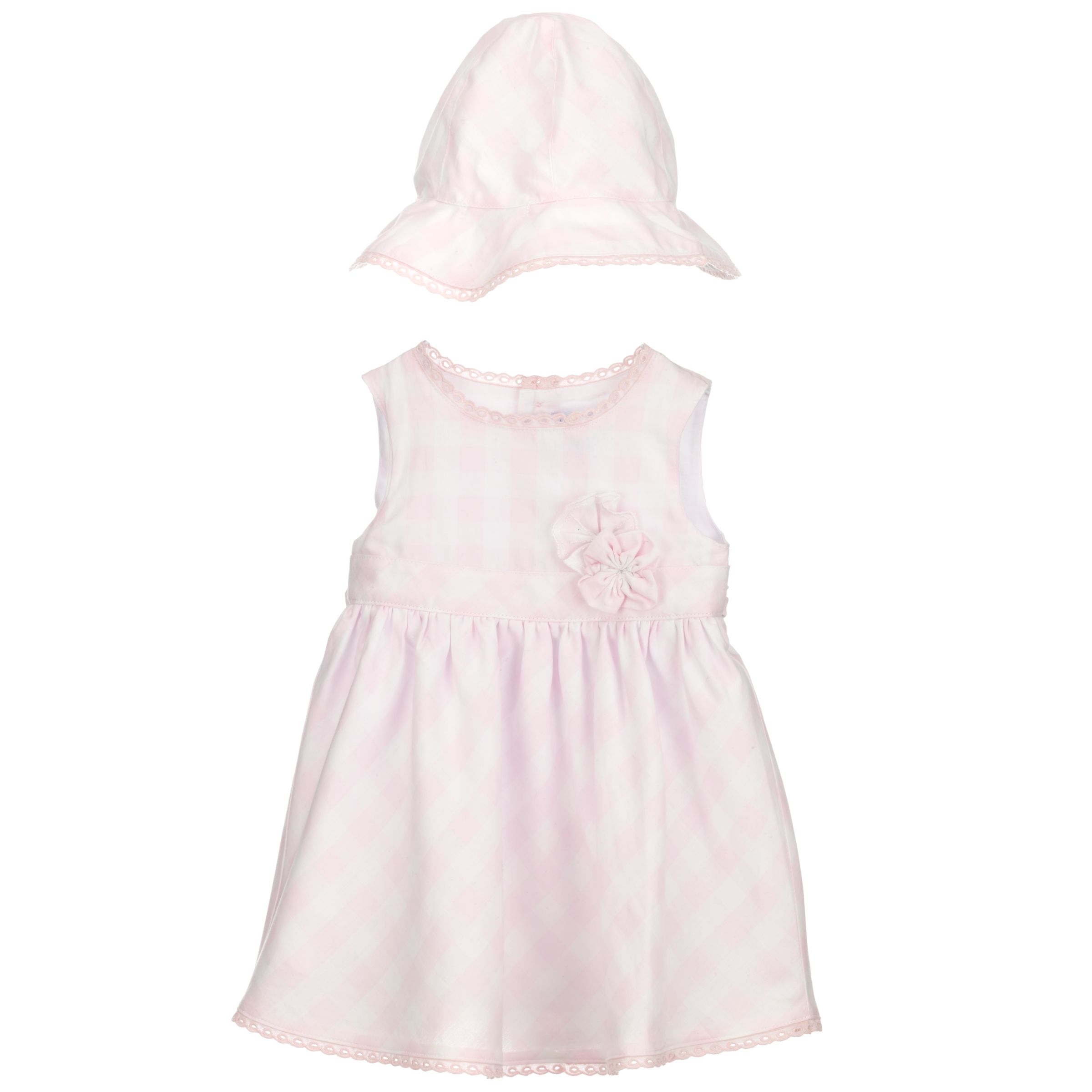 John Lewis Check Dress and Knickers Set, Pink, 6-9 Months