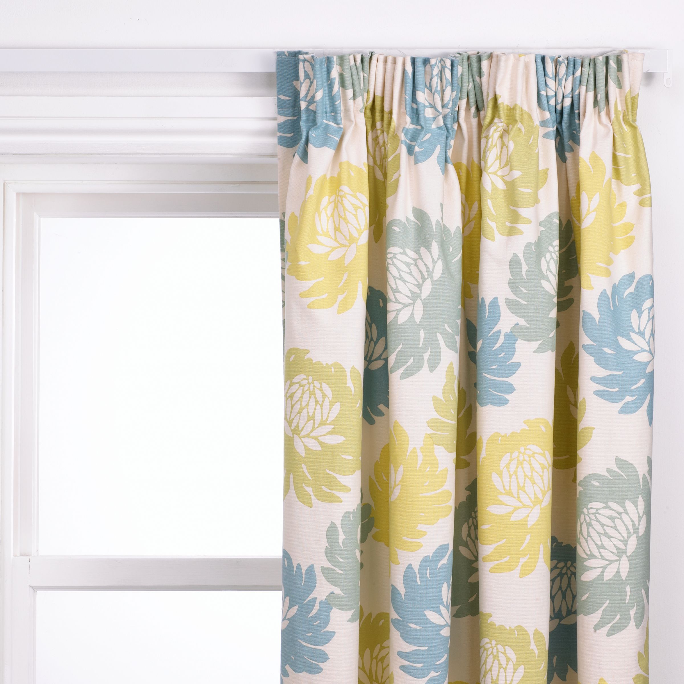 Osaka Pencil Pleat Curtains, Pollen,