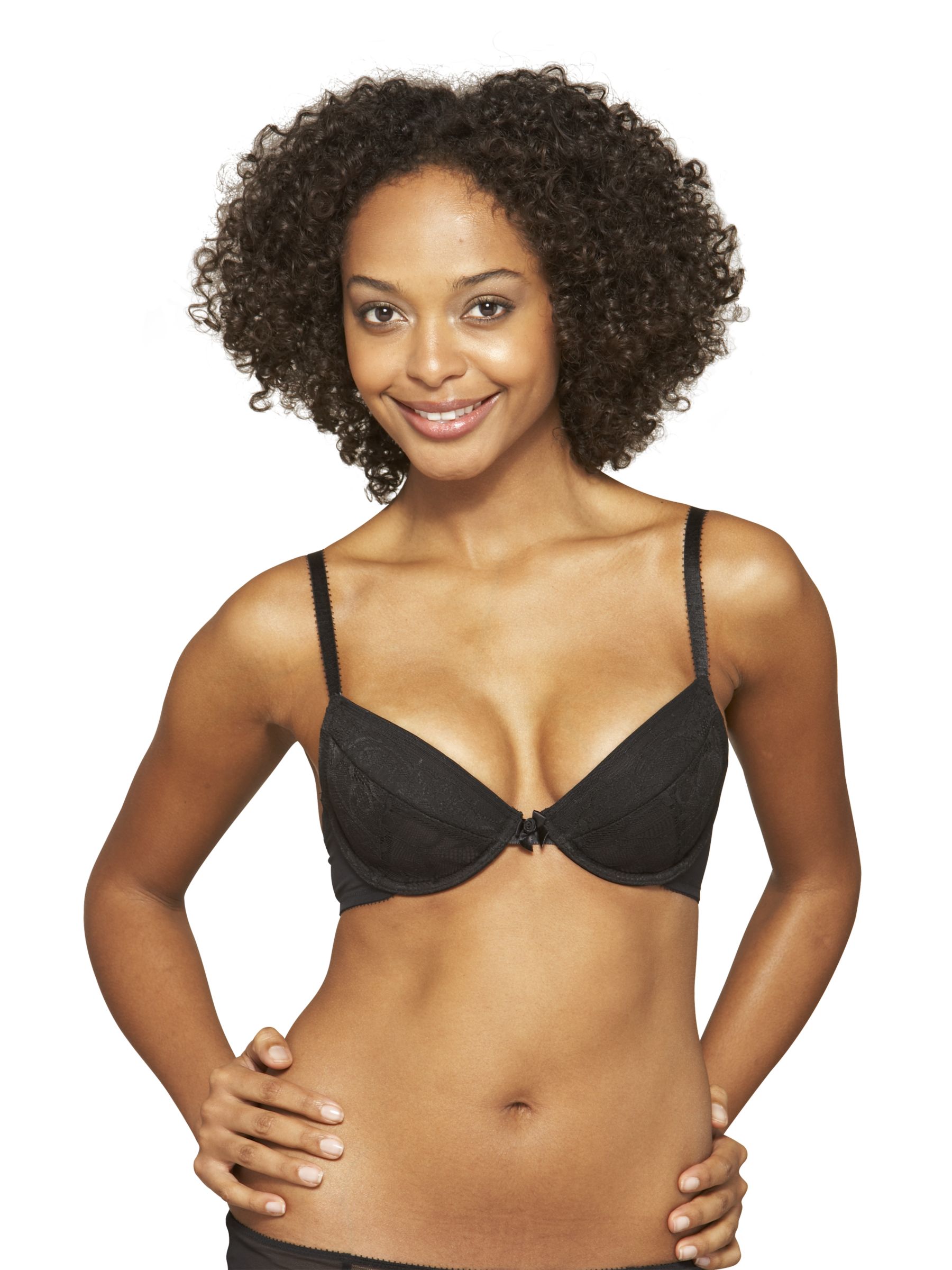Gossard Superboost Lace Plunge Bra, Black, 34F