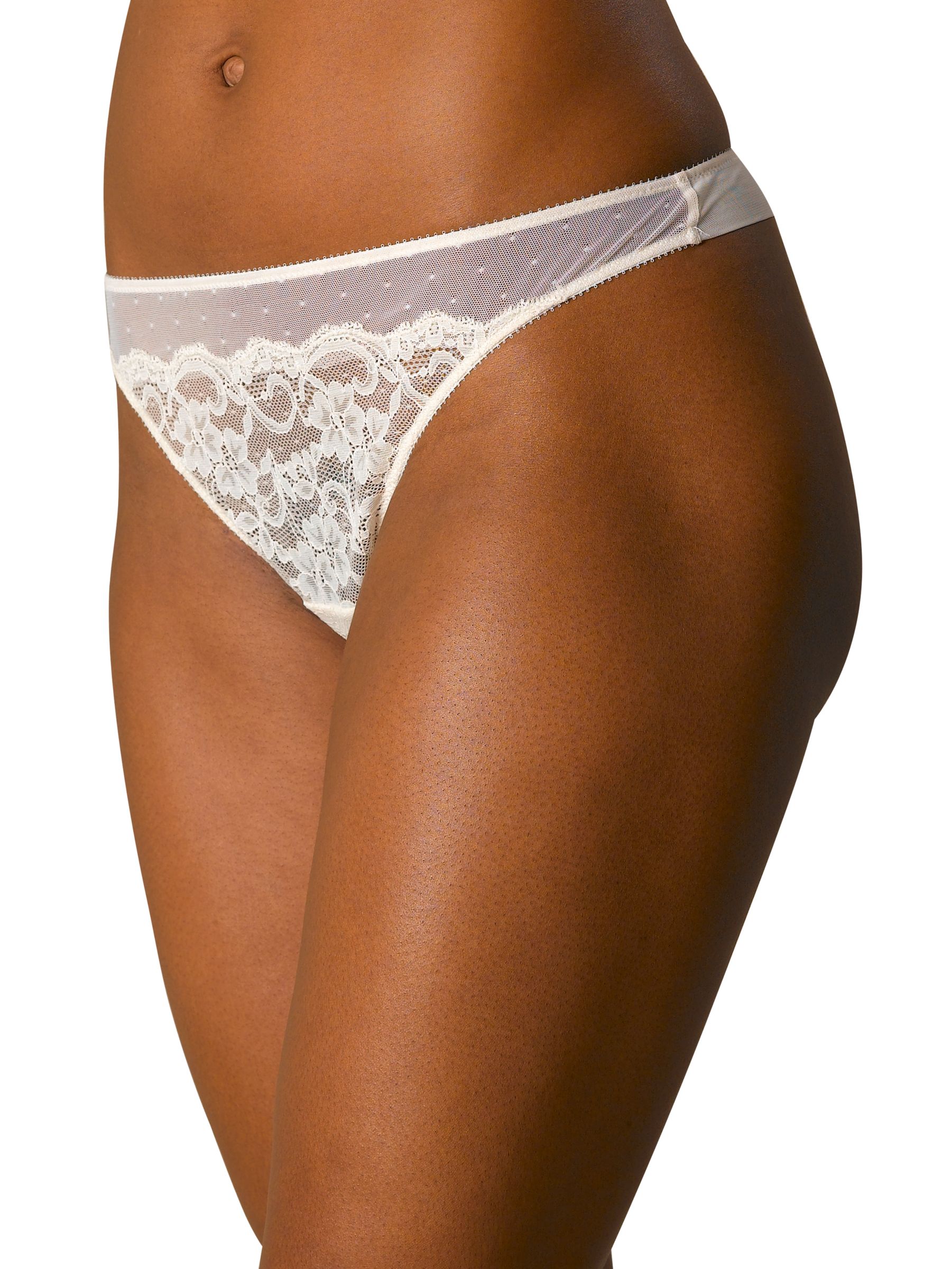 Gossard Superboost Lace Thong Ivory Size 810