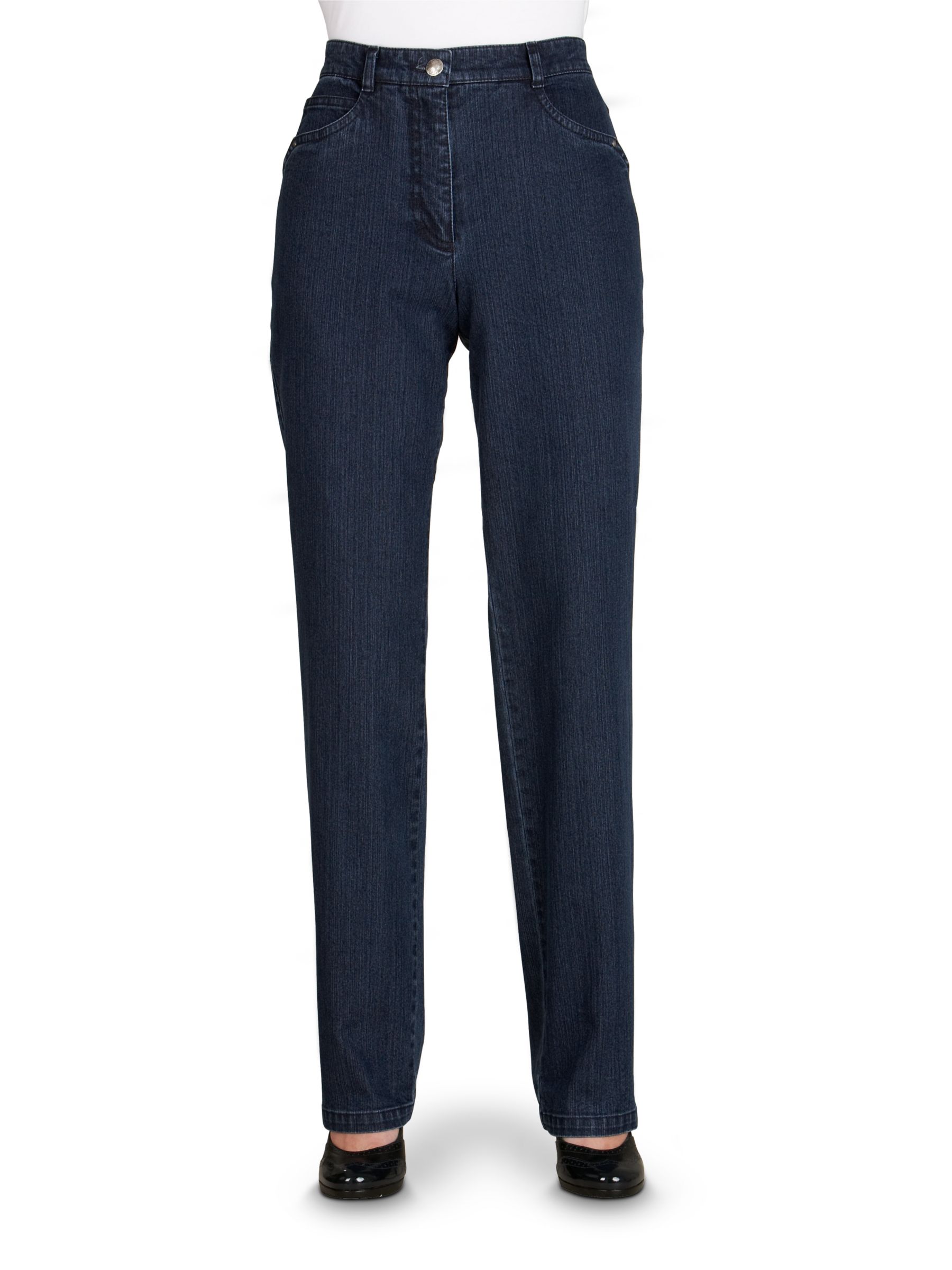 John Lewis Stretch Denim Jeans, Dark Blue, Size 12
