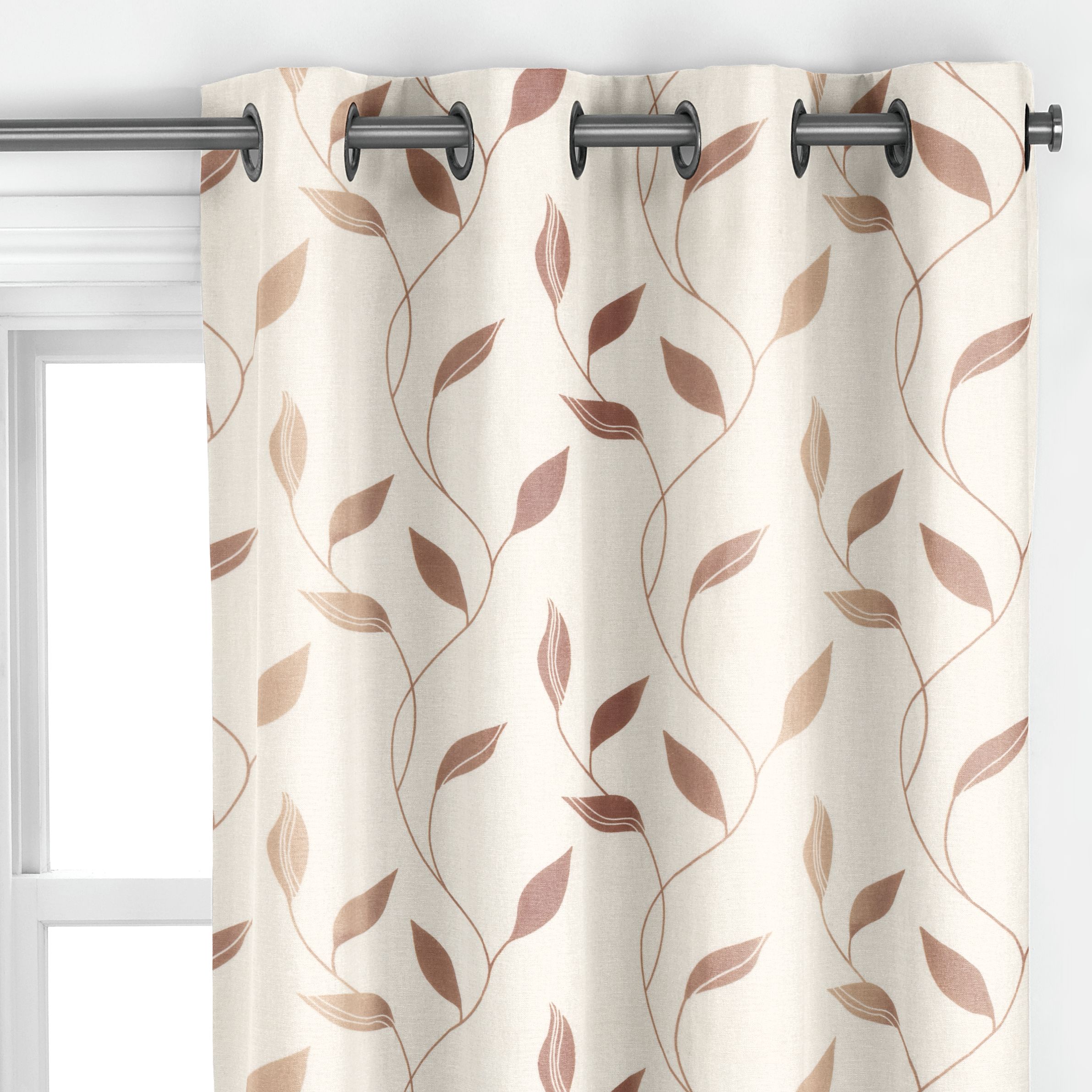 John Lewis Trailing Leaves Eyelet Curtains,