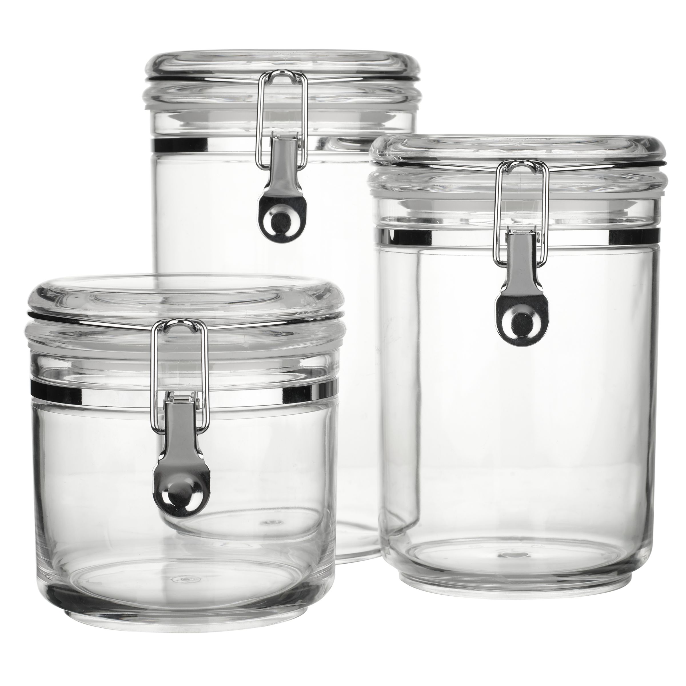John Lewis Acrylic Storage Canisters, Clear