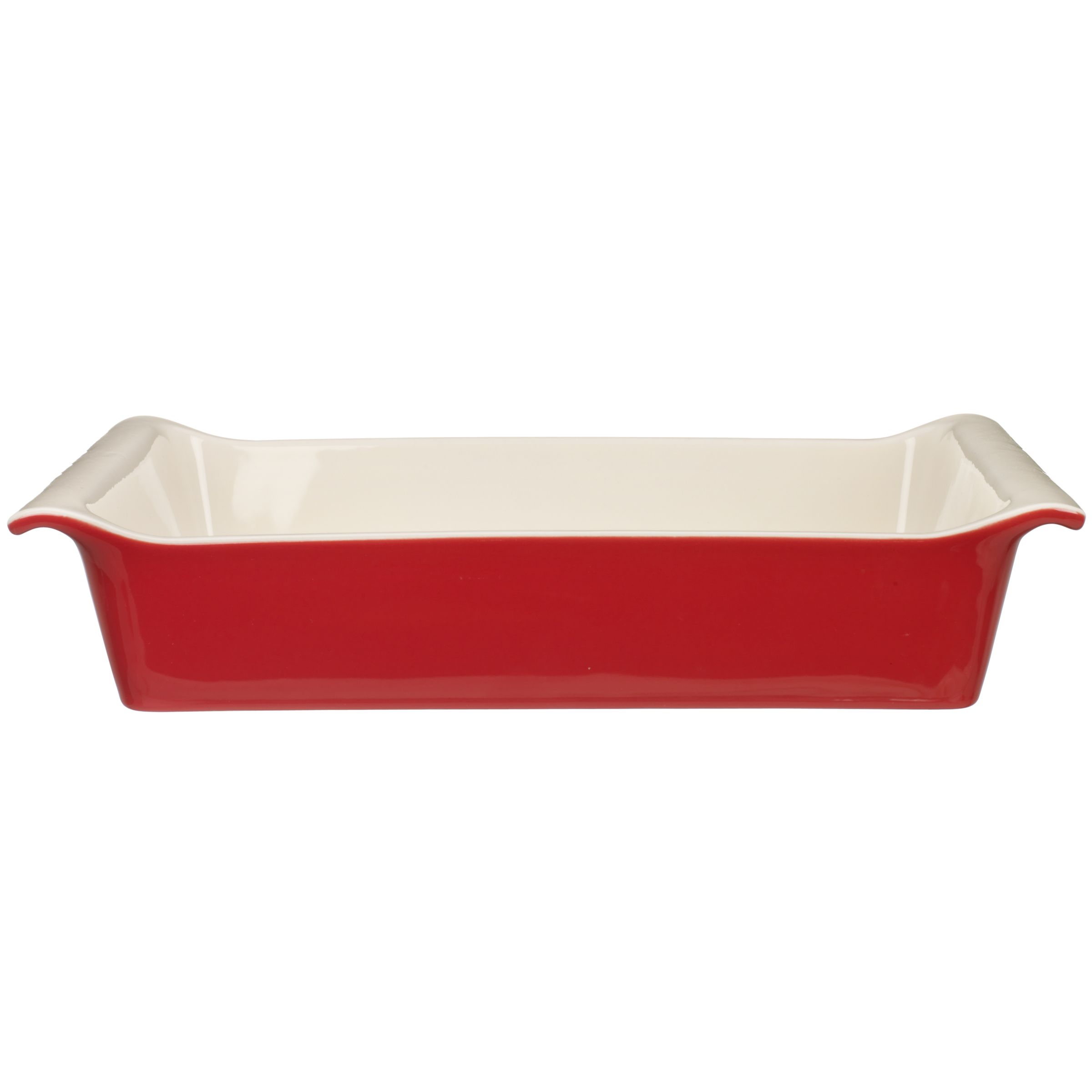 John Lewis Ceramic Rectangular Dish, Red Lacquer, L36cm