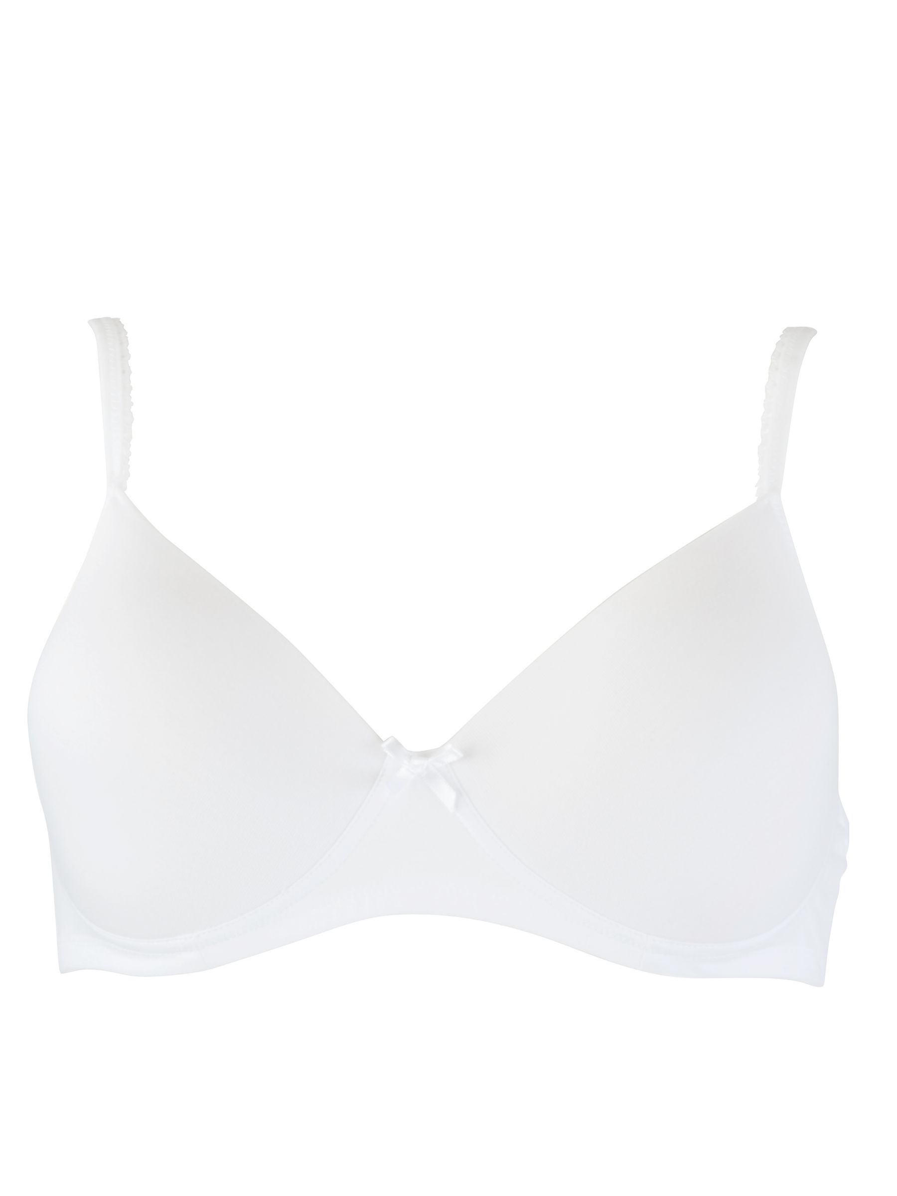 John Lewis Soft Padded Bra, White, 32A