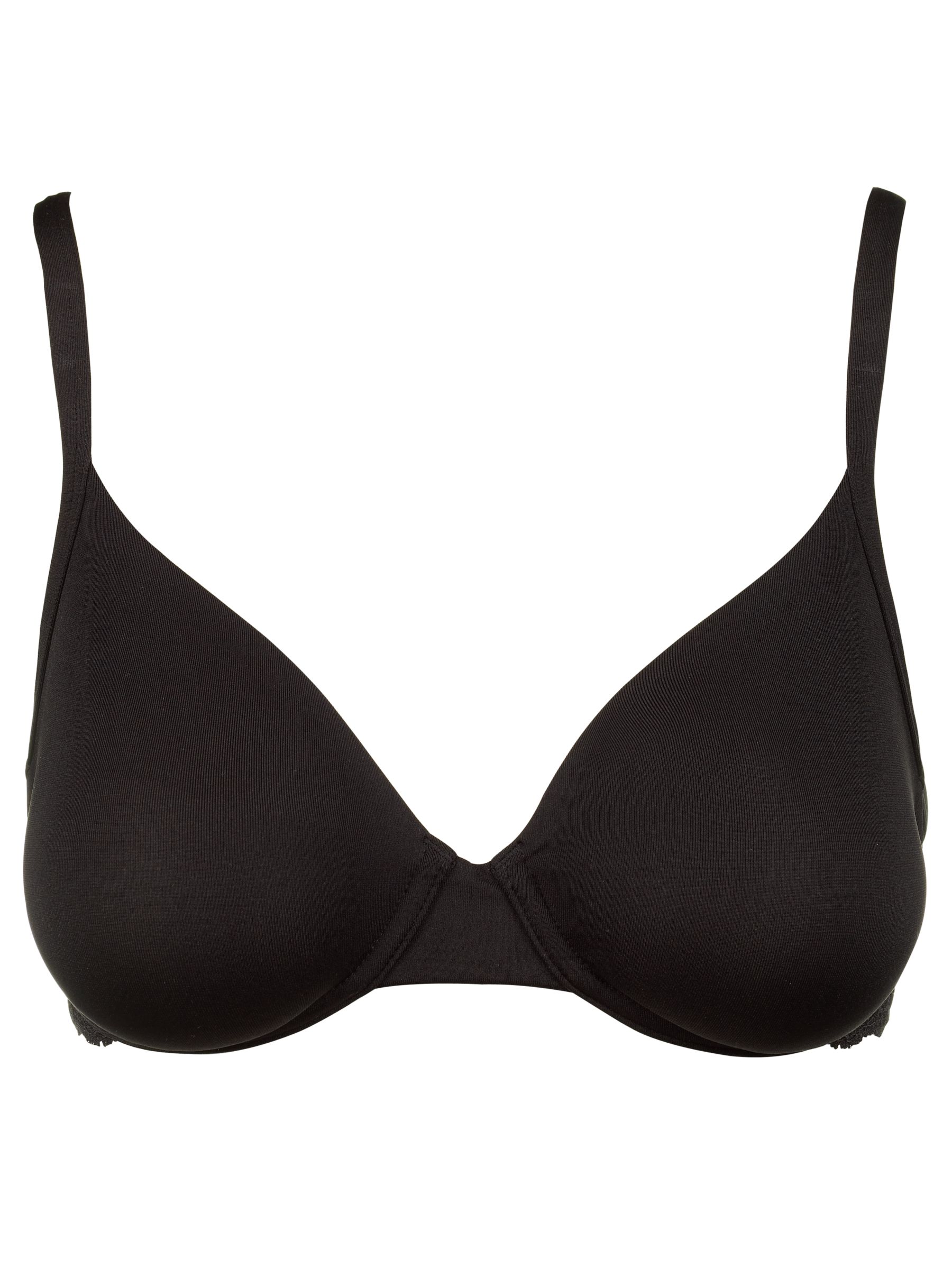 John Lewis Gardenia Underwired Sculpted Lace Wing Bra Black 34B