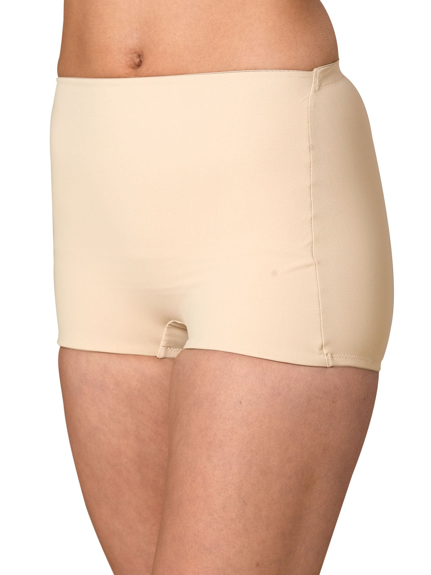 John Lewis Firm Control Shorts, Camel, Size 16