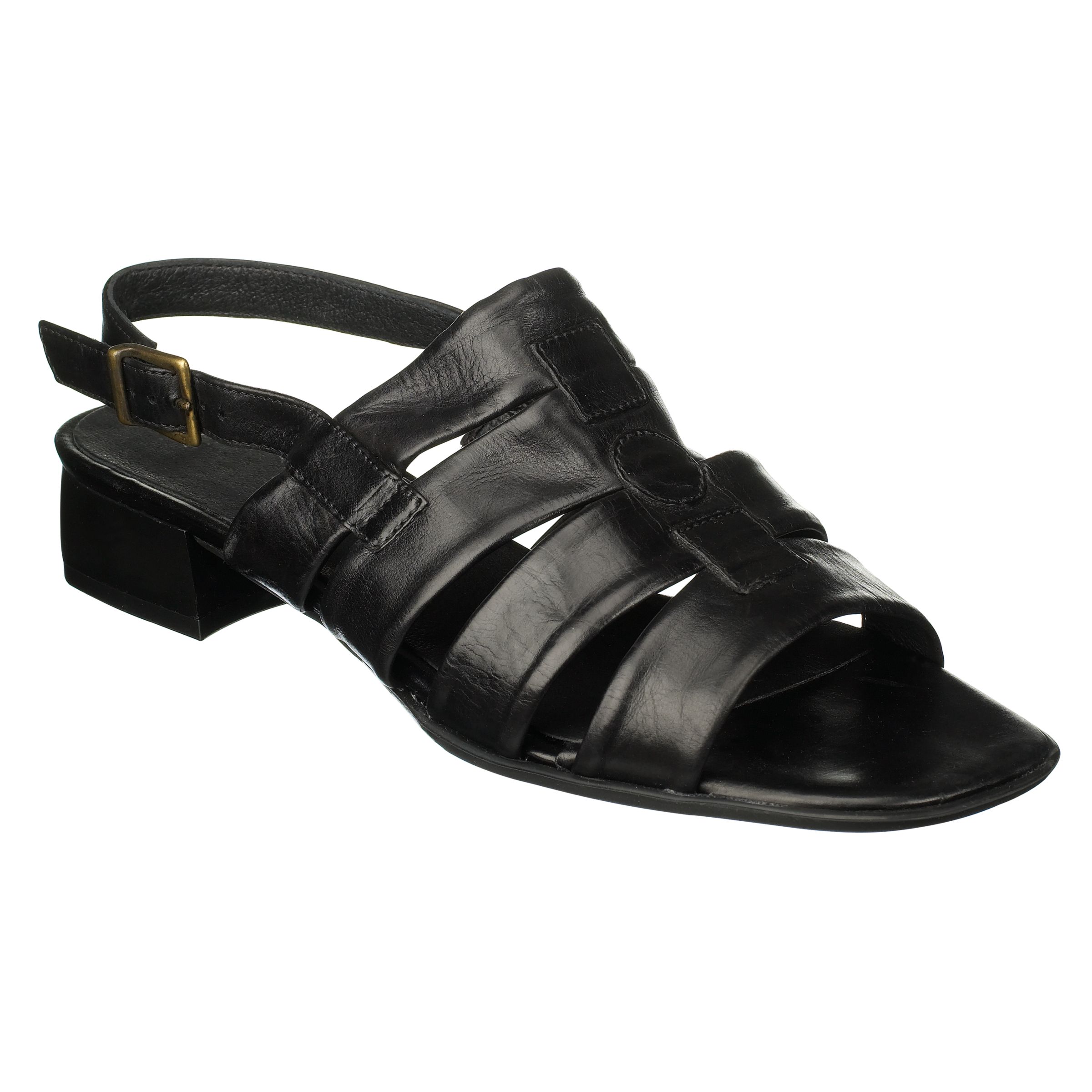 John Lewis Ruth Slingback Shoes, Black, Size 4