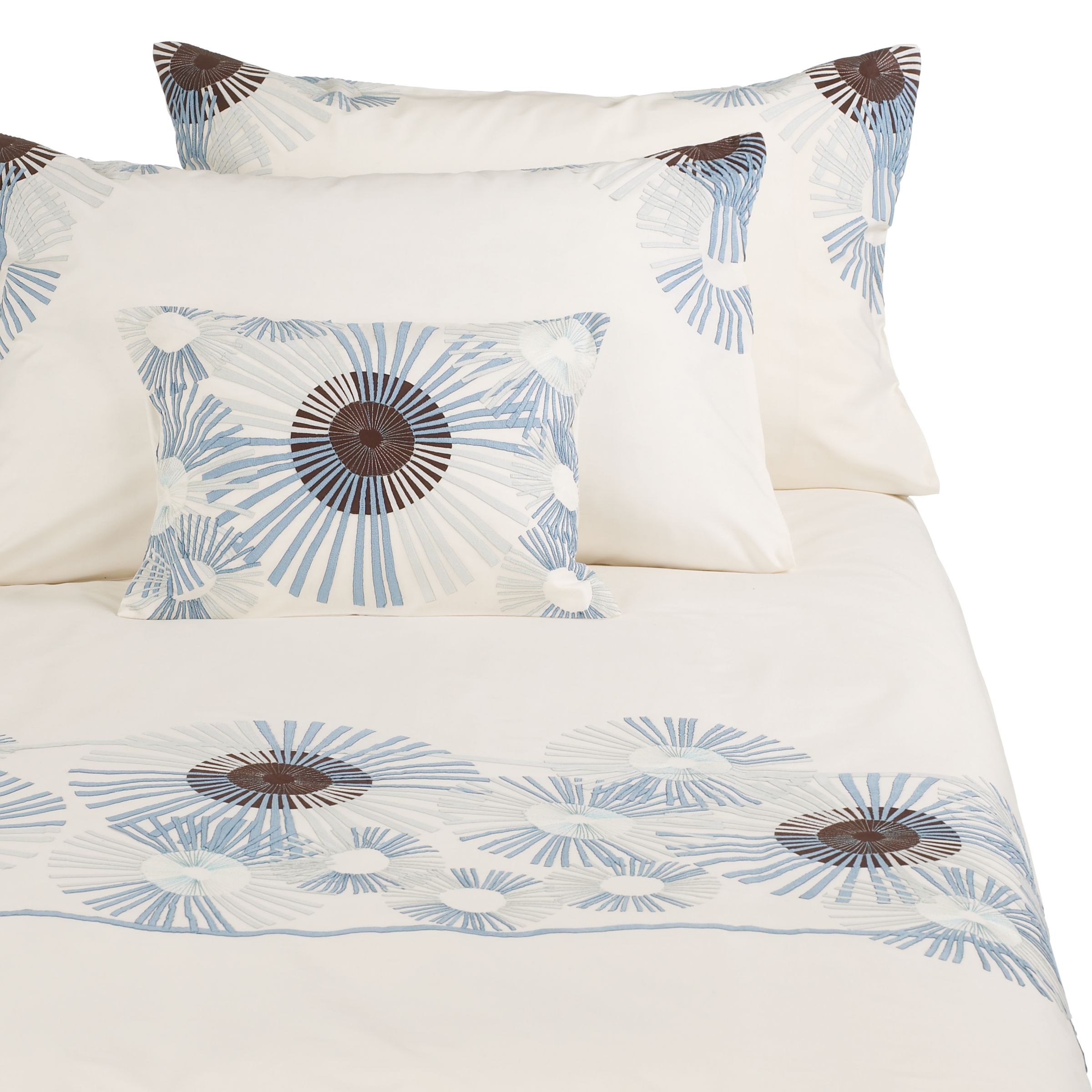 John Lewis Mystic Duvet Cover, Duck Egg / Oyster, Single