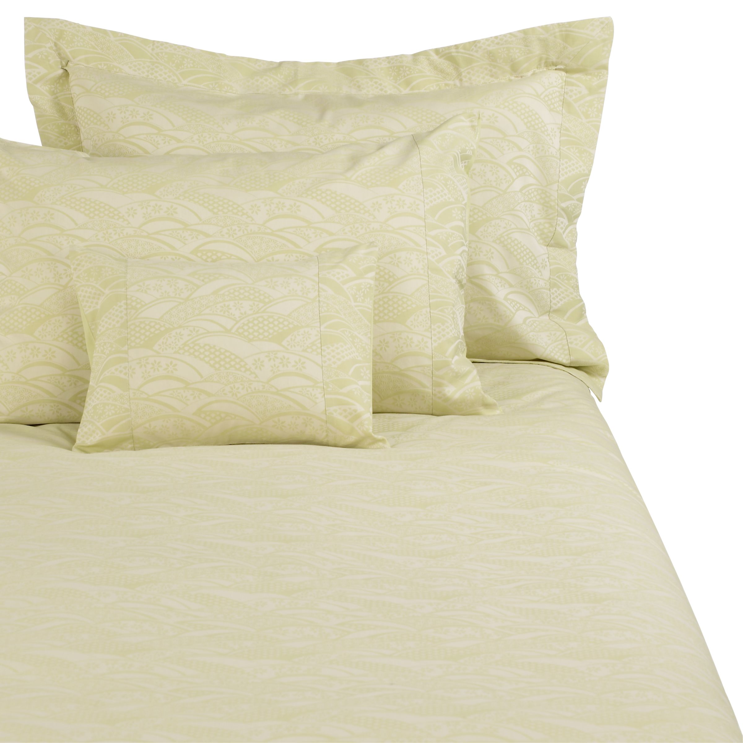 John Lewis Kaori Jacquard Duvet Cover, Wasabi, Double