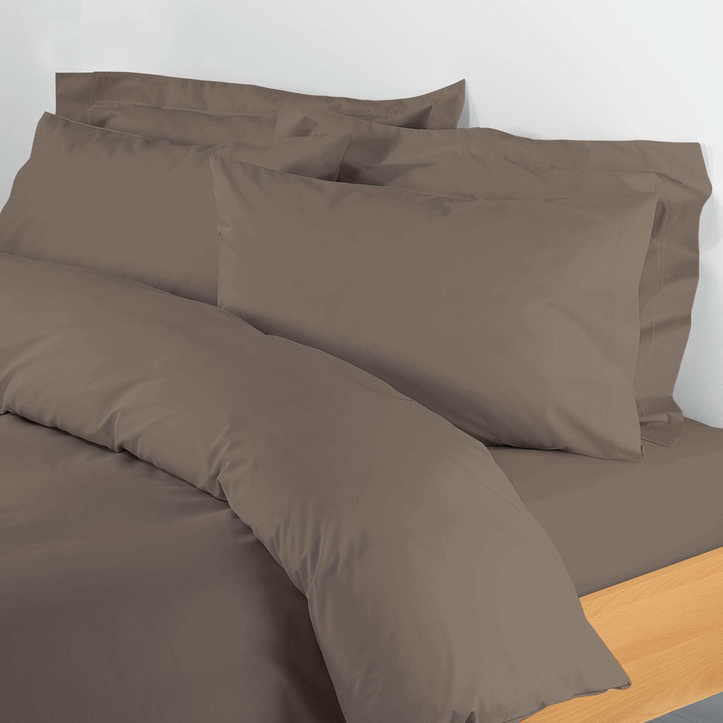 John Lewis Percale Duvet Cover, Mocha, Double