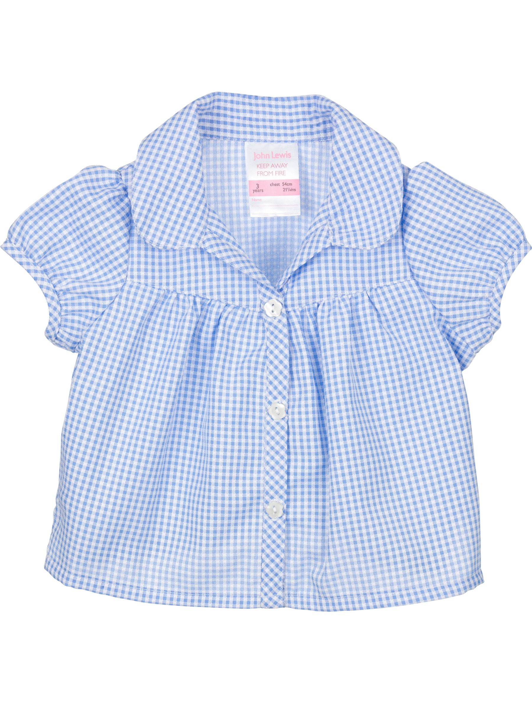 John Lewis School Blouse, Blue, Age 3