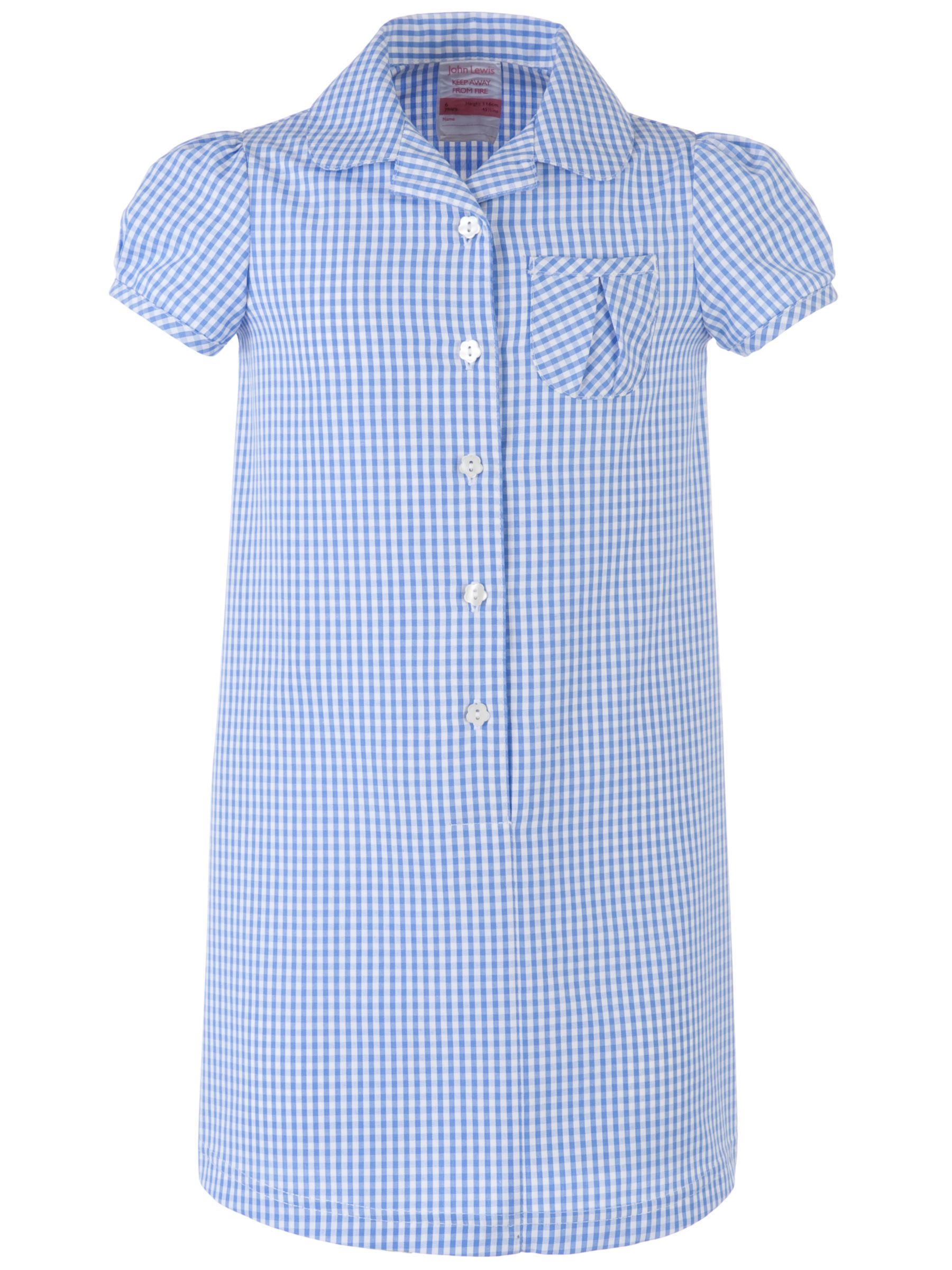 John Lewis A-Line Summer School Dress, Blue, Age 9