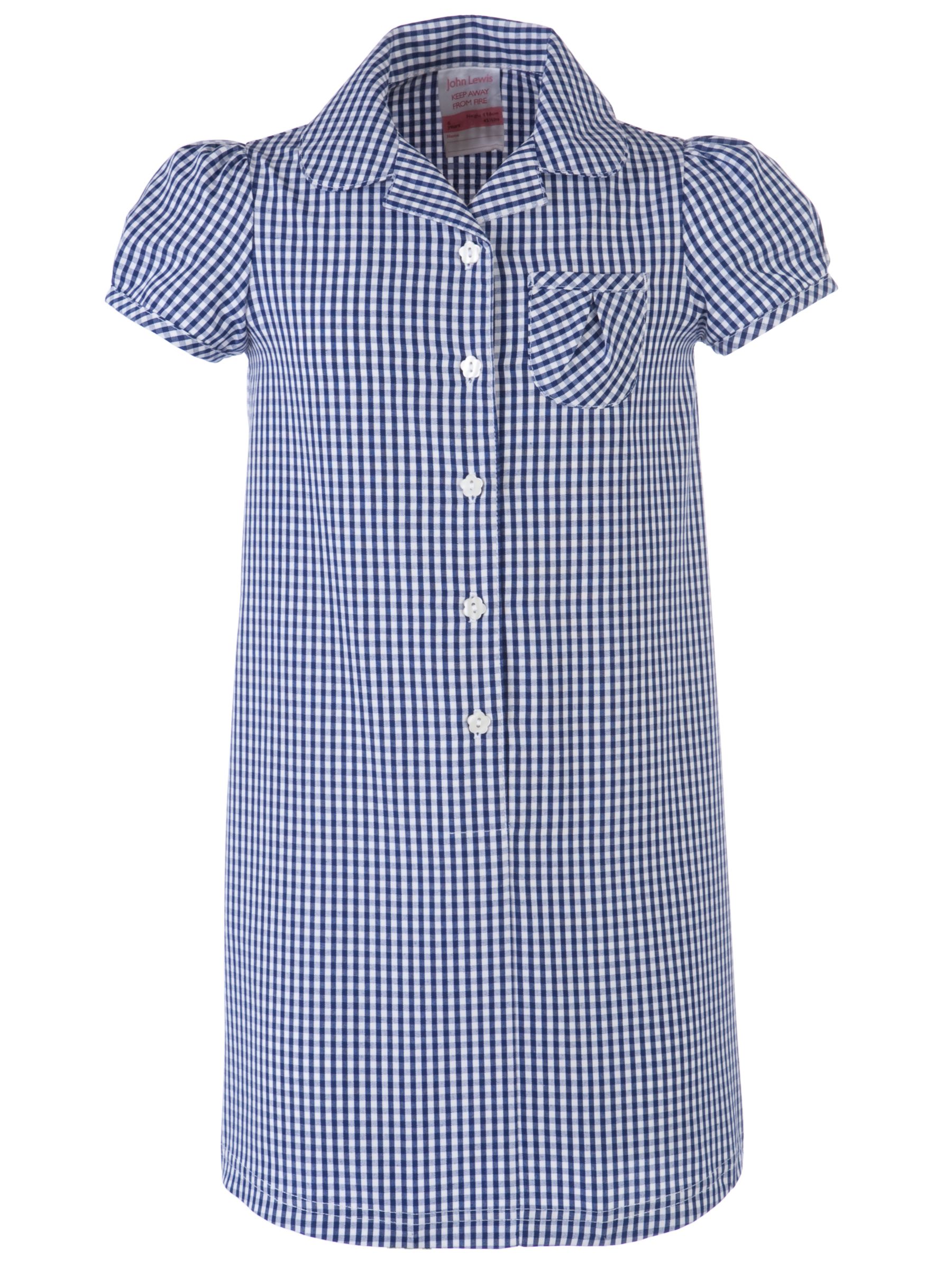 John Lewis A-Line Summer School Dress, Navy, Age 8