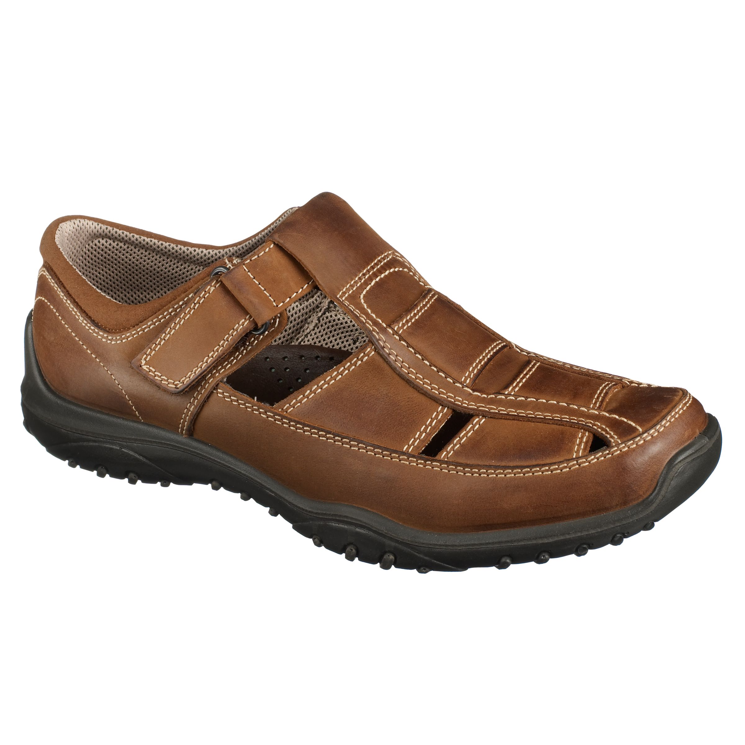 Wave Closed Sandal, Brown, Size 43