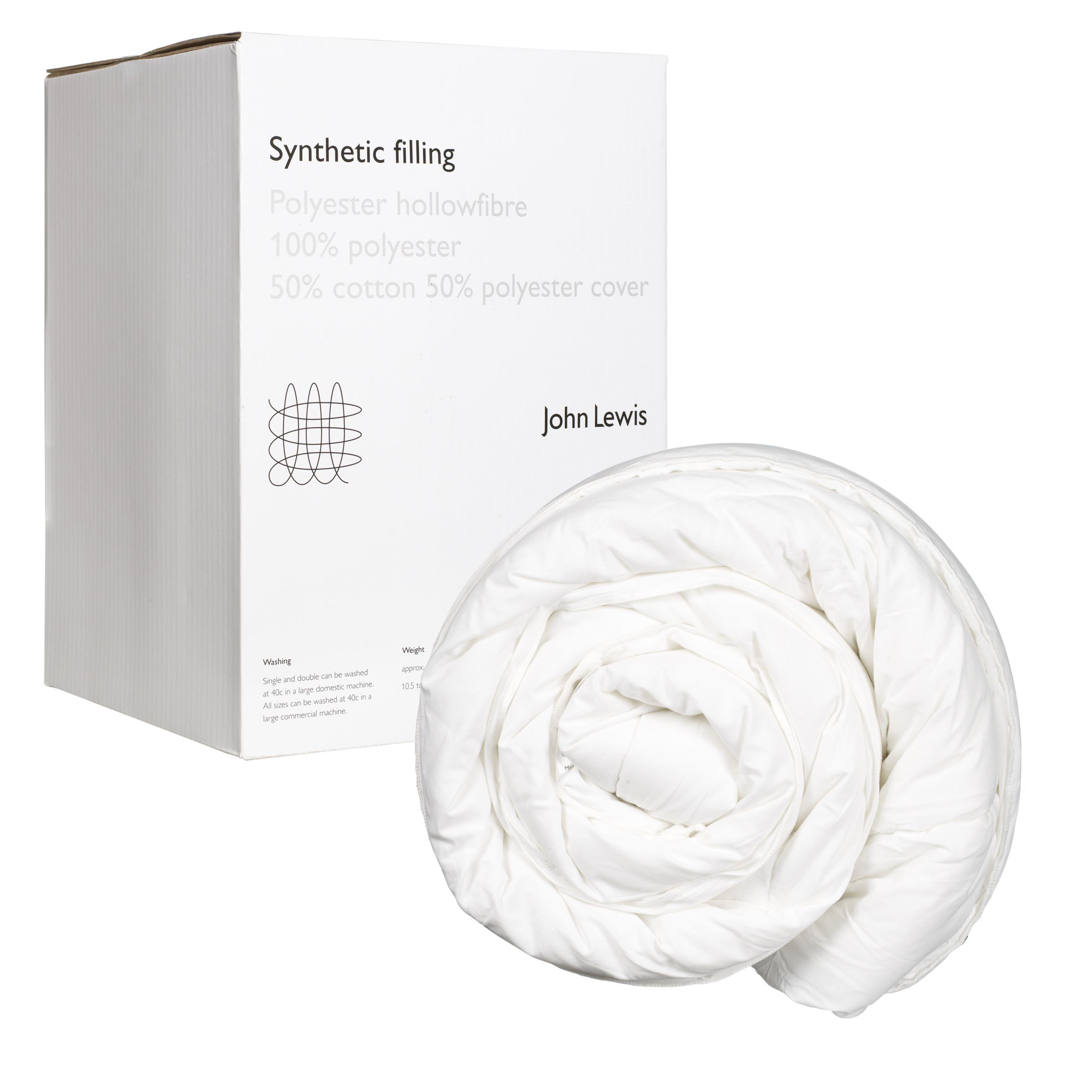 John Lewis Polyester Hollowfibre Duvet, Double