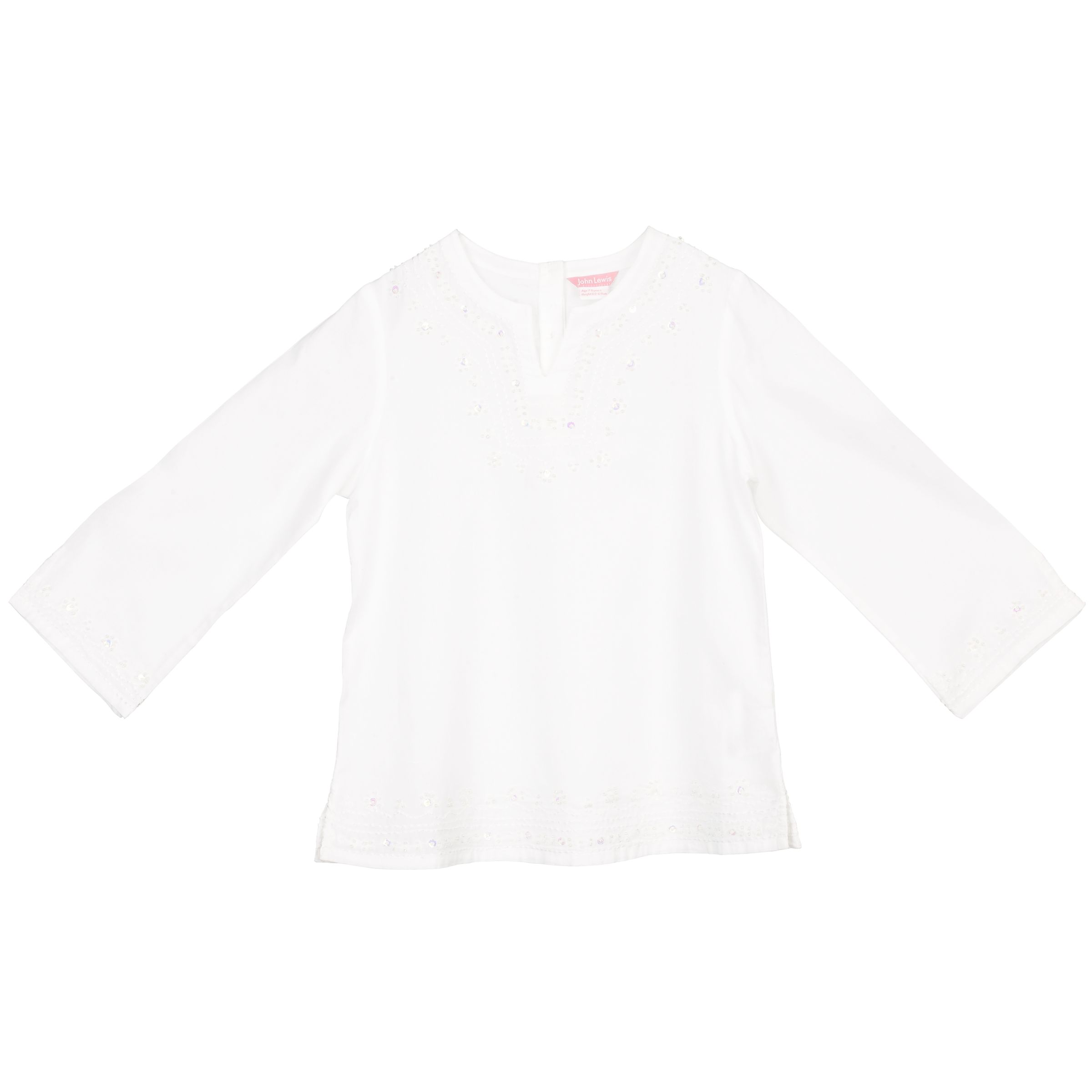 John Lewis Kaftan, White, 4-5 Years