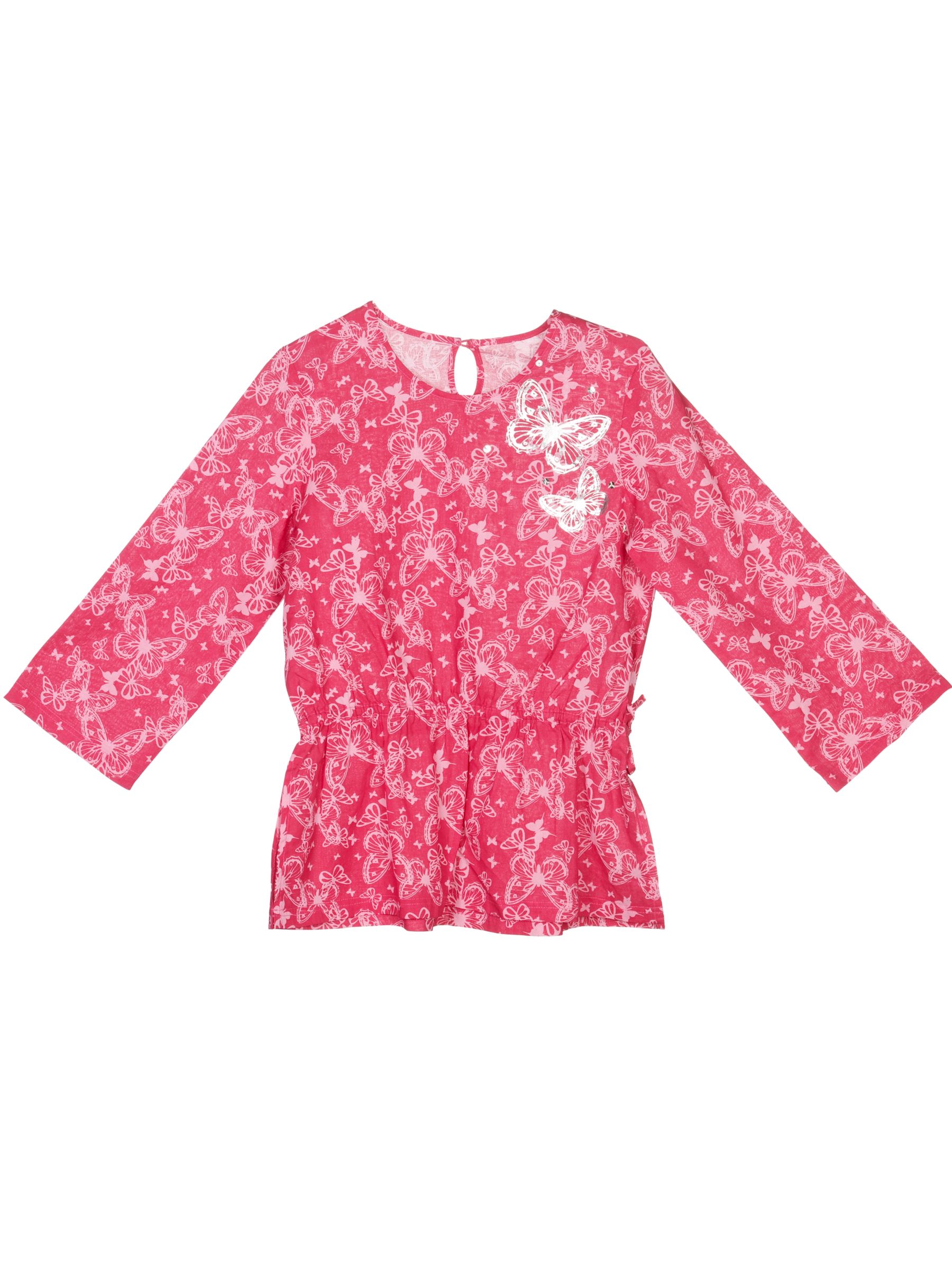 John Lewis Butterfly Kaftan, Pink, 7-8 Years