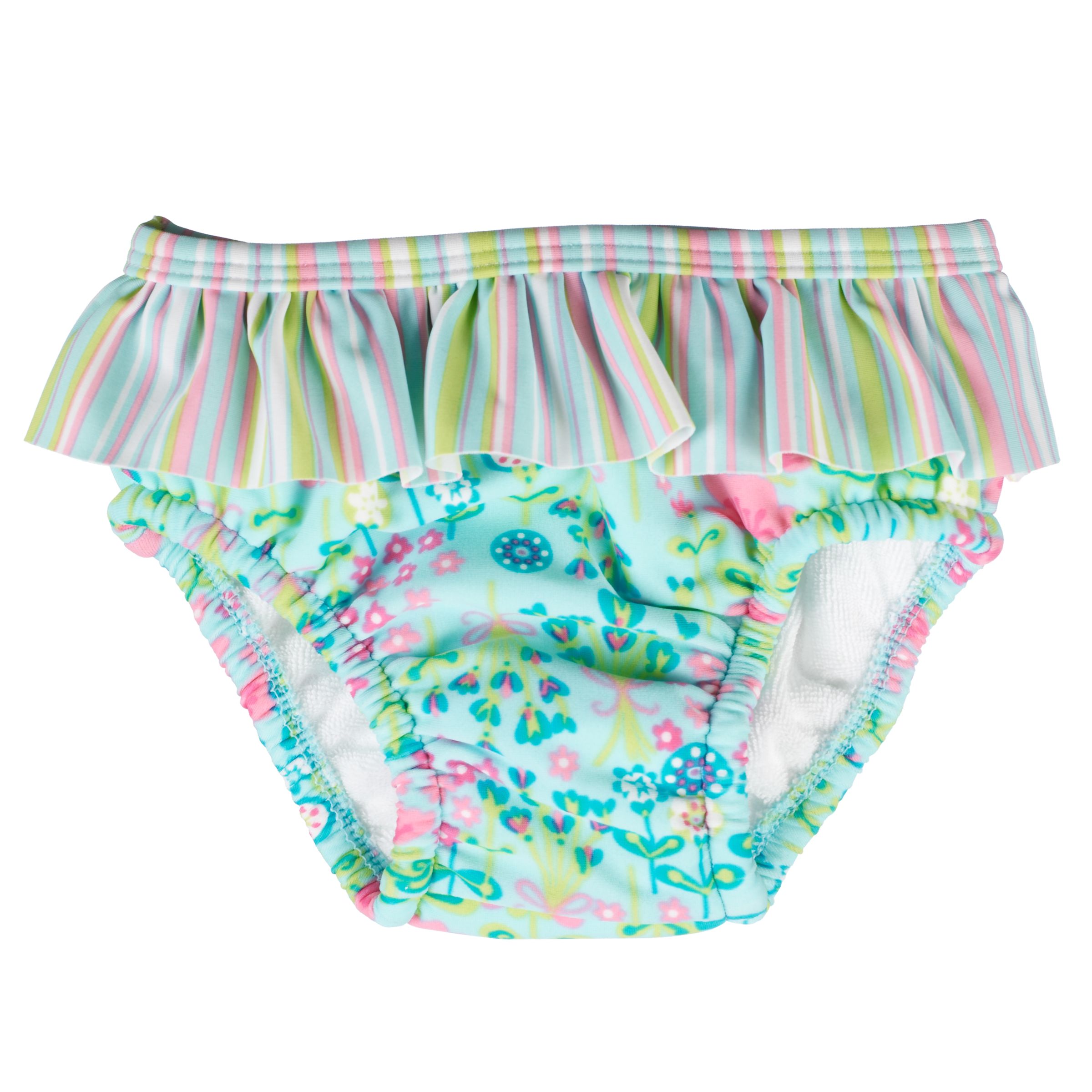 John Lewis Baby Floral Swim Nappy, Aqua, 18-24 Months