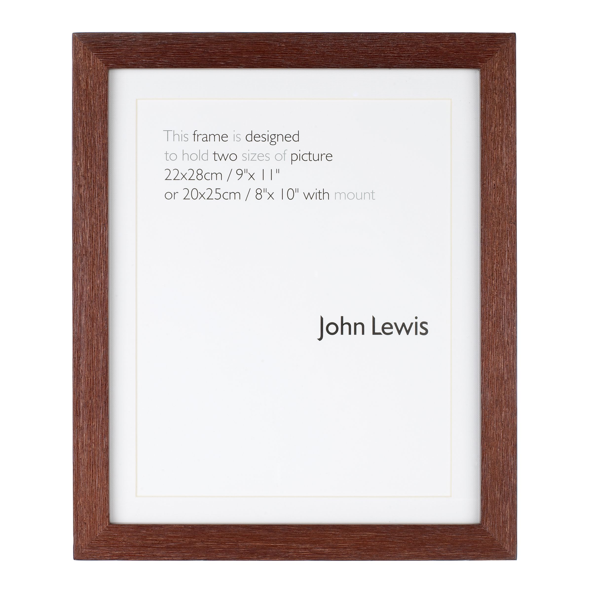 John Lewis Poplar Wood Frame, Espresso, 4x6''