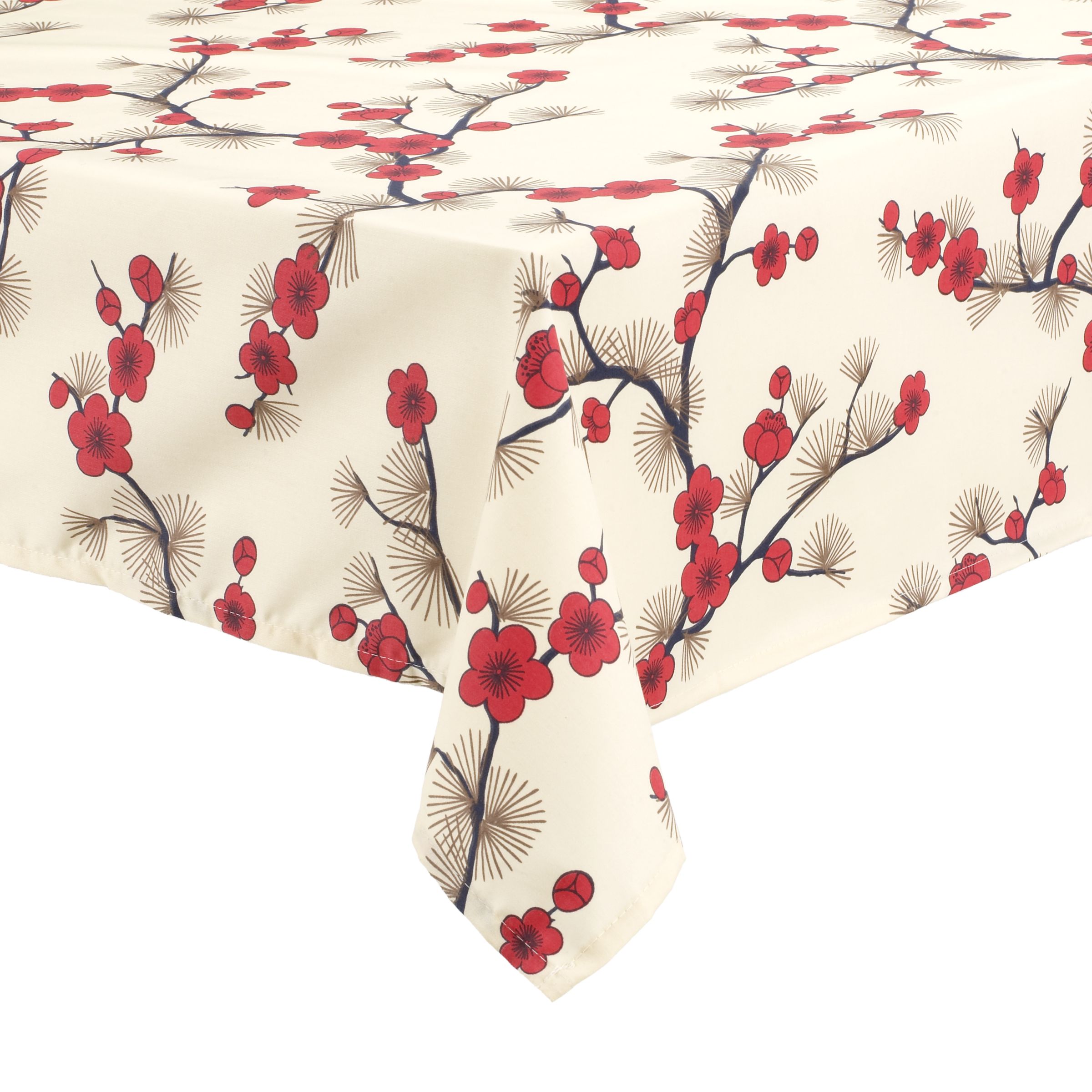 John Lewis Tea Garden Tablecloth, Vanilla, Dia.180cm John Lewis Tea Garden Tablecloth, Vanilla, Dia.180cm