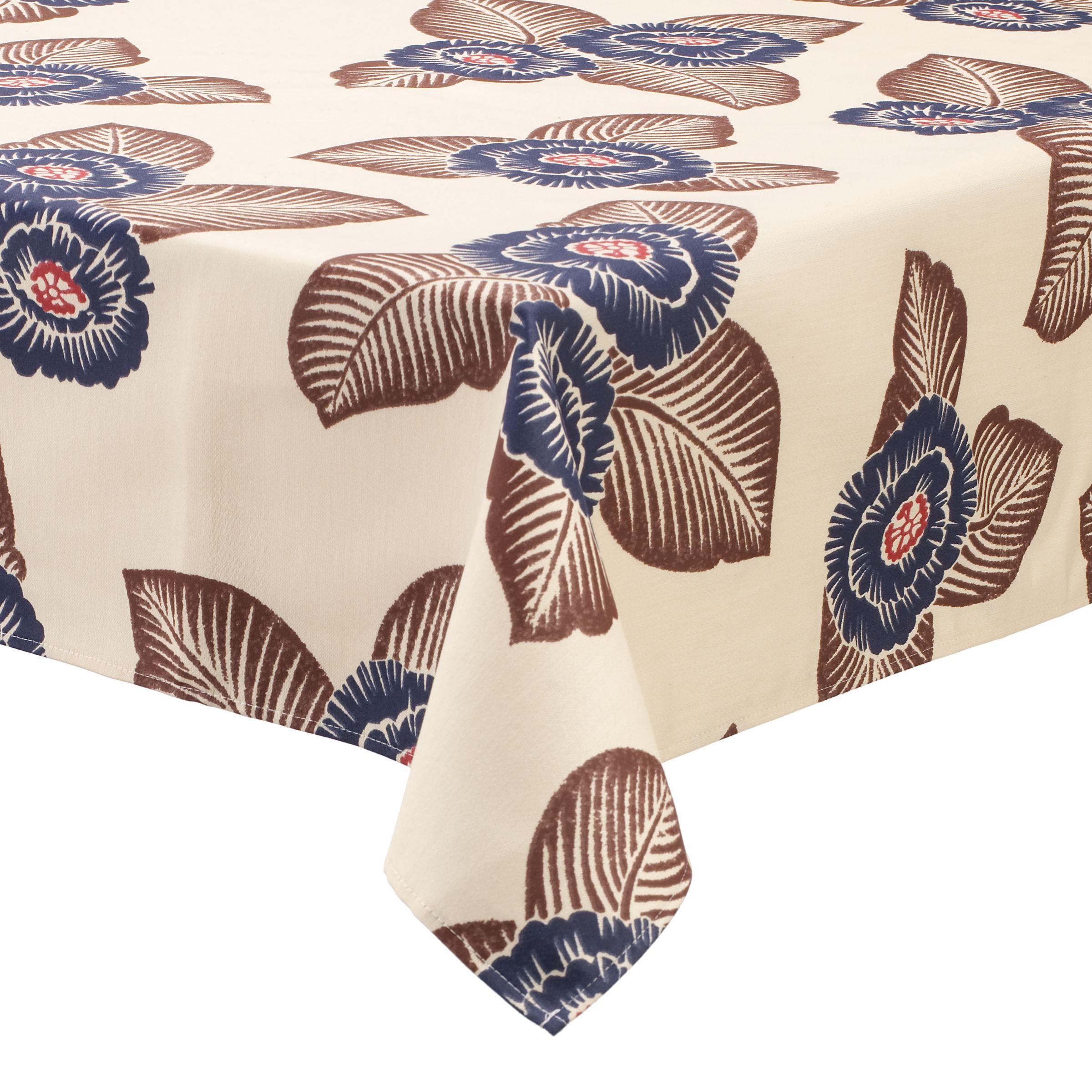 John Lewis Palm Flower Tablecloth, Mangrove, W160 x L320cm