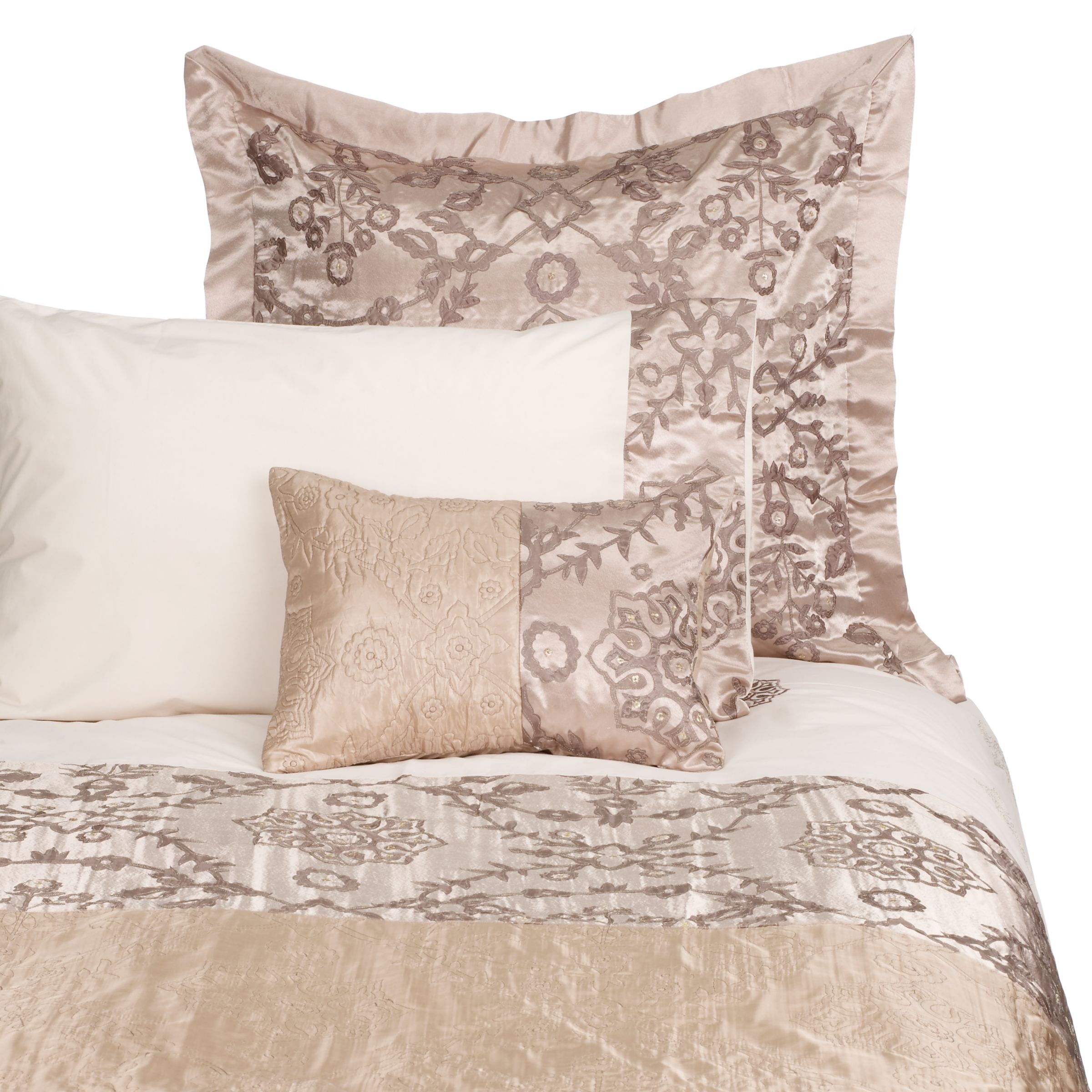 John Lewis Zahra Boudoir Pillowcase, Gold