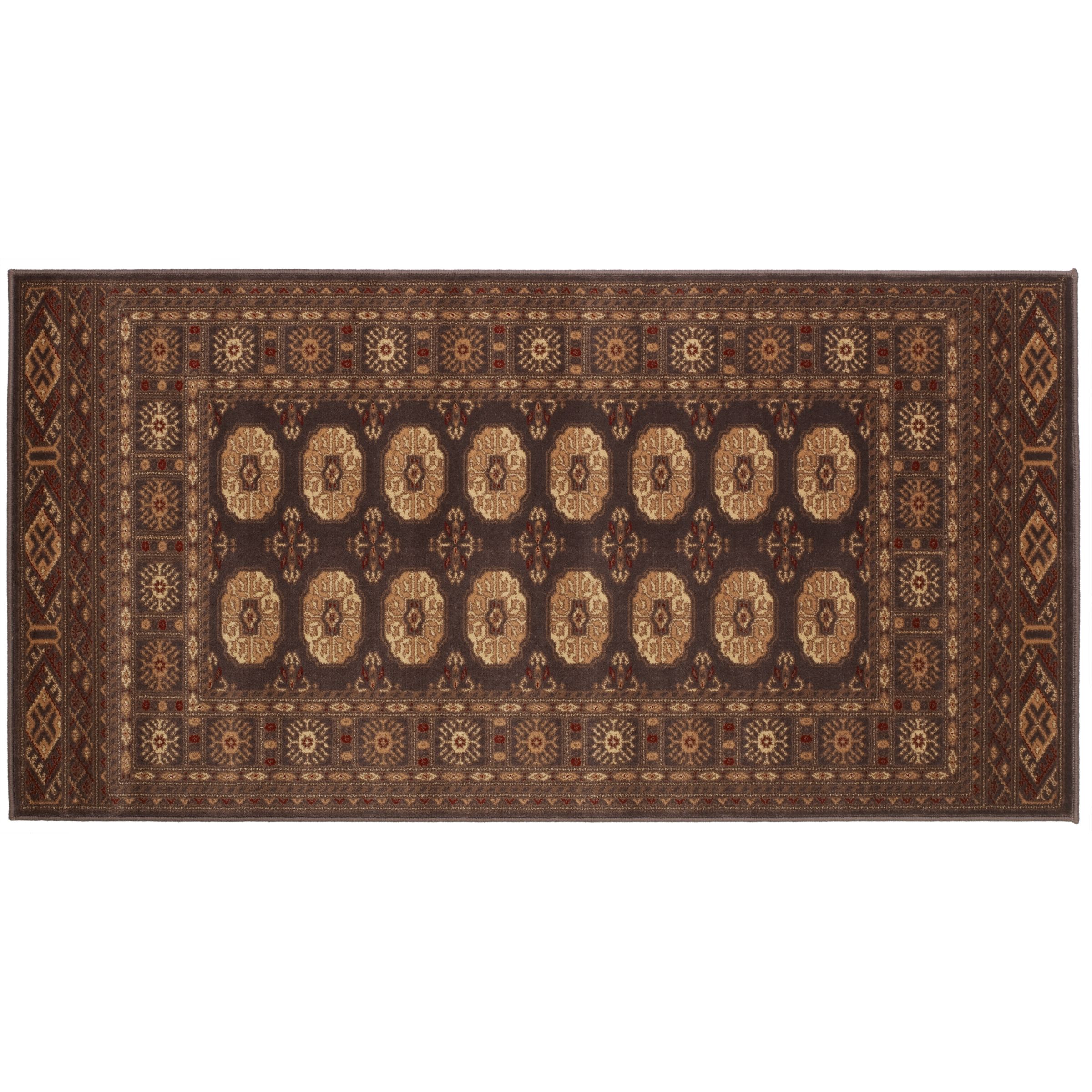 Royal Keshan Bokhara Rug, Chocolate, W83 x L160cm