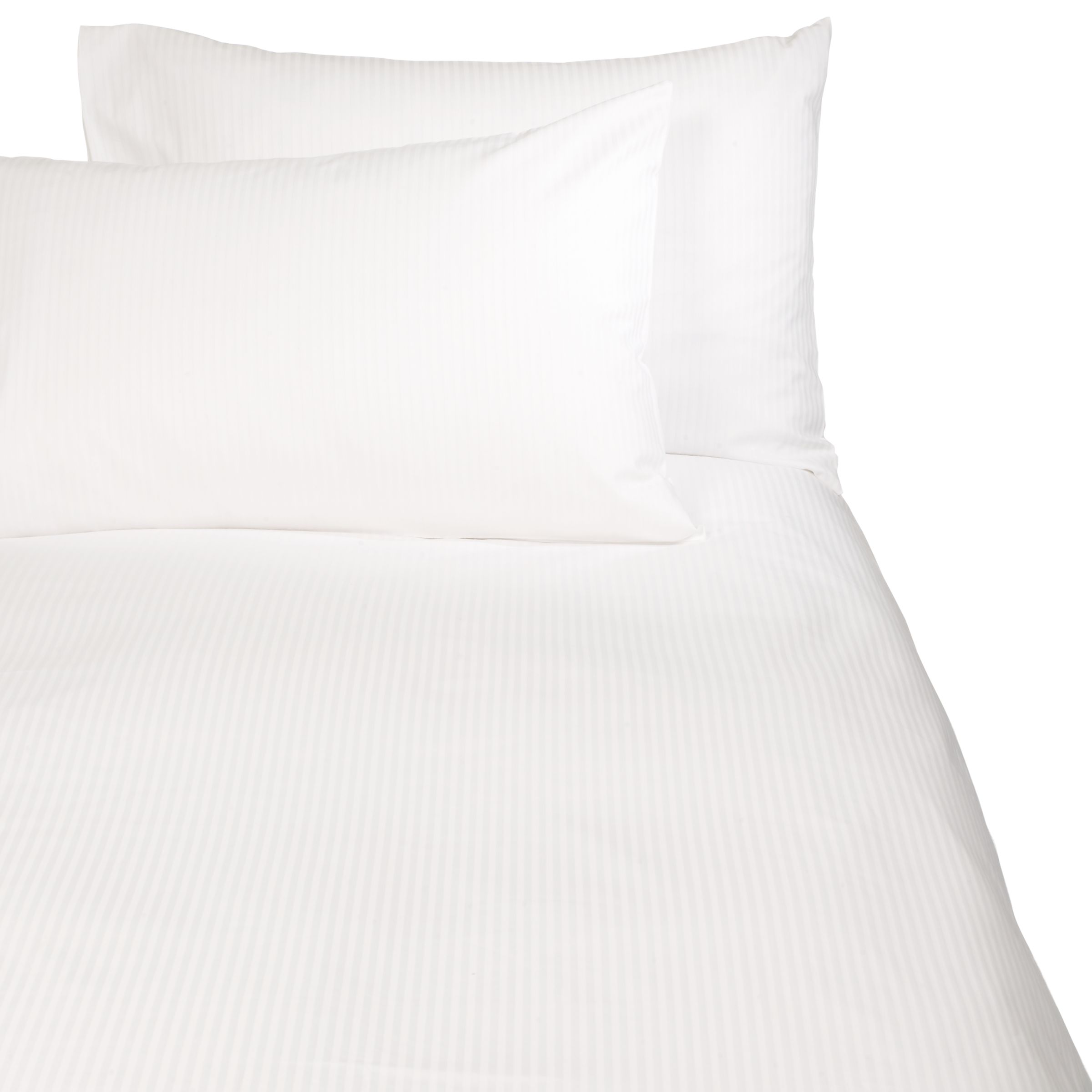 John Lewis Jacquard Stripe Duvet Cover Set White Double