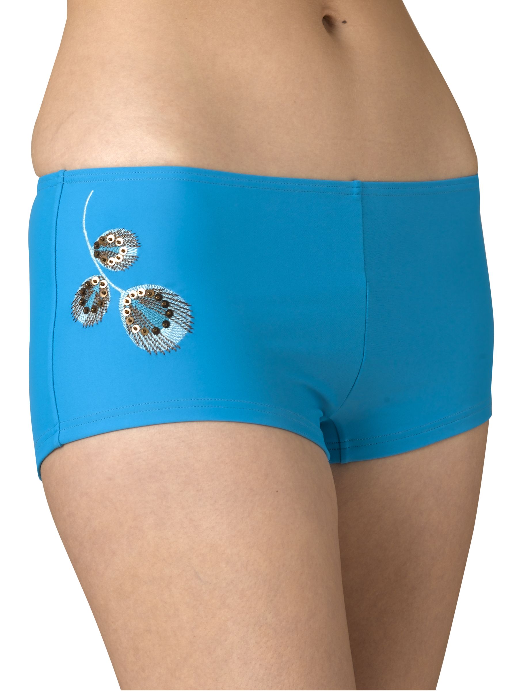 John Lewis Jaipur Bikini Short, Blue, Size 10