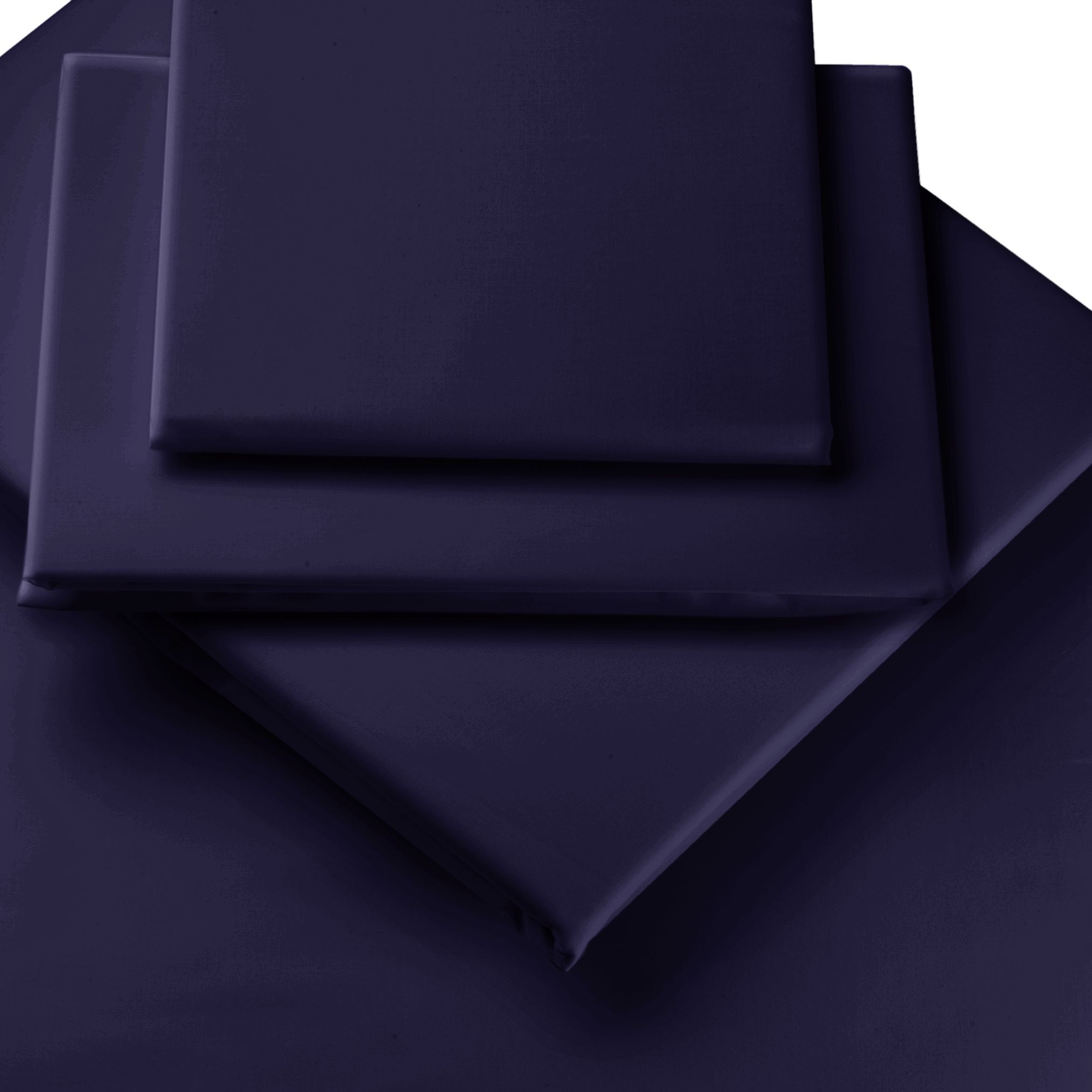 John Lewis Polycotton Percale Fitted Sheet, Blueberry, Double