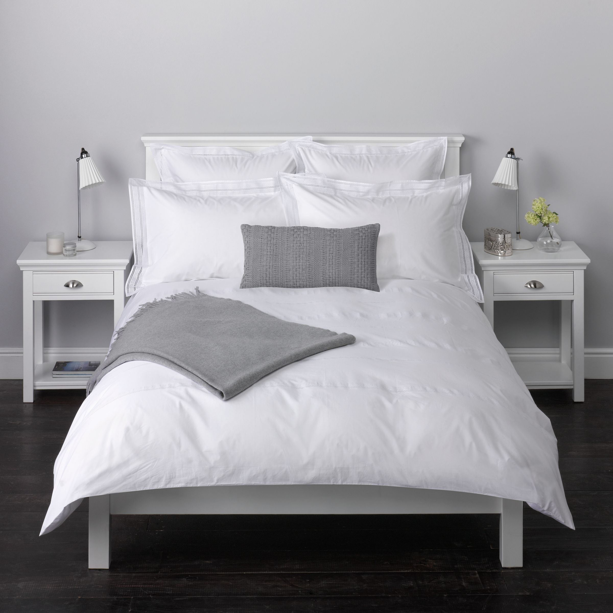 John Lewis Chloe Pillowcases, White