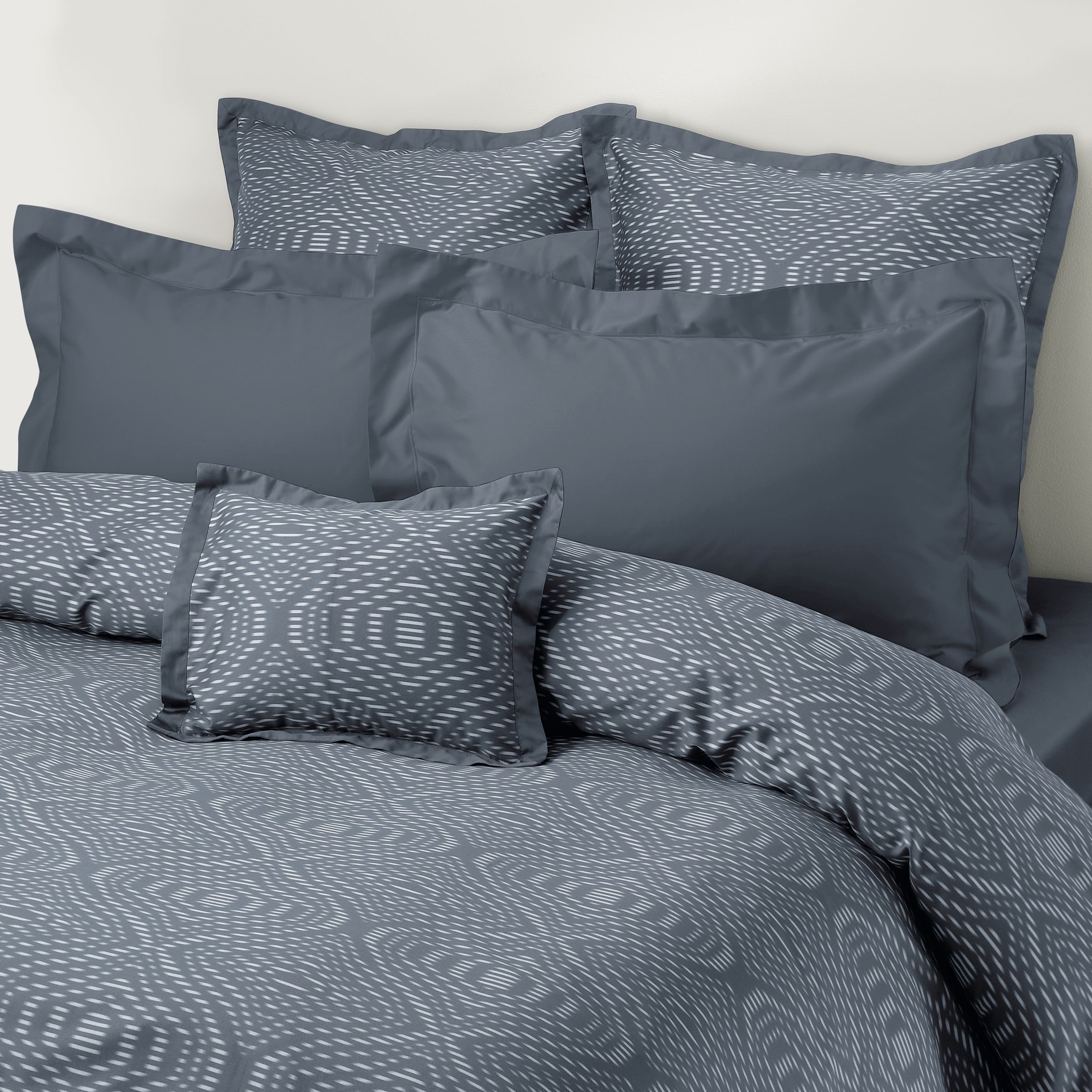 John Lewis Lugano Duvet Cover, Mist, Single