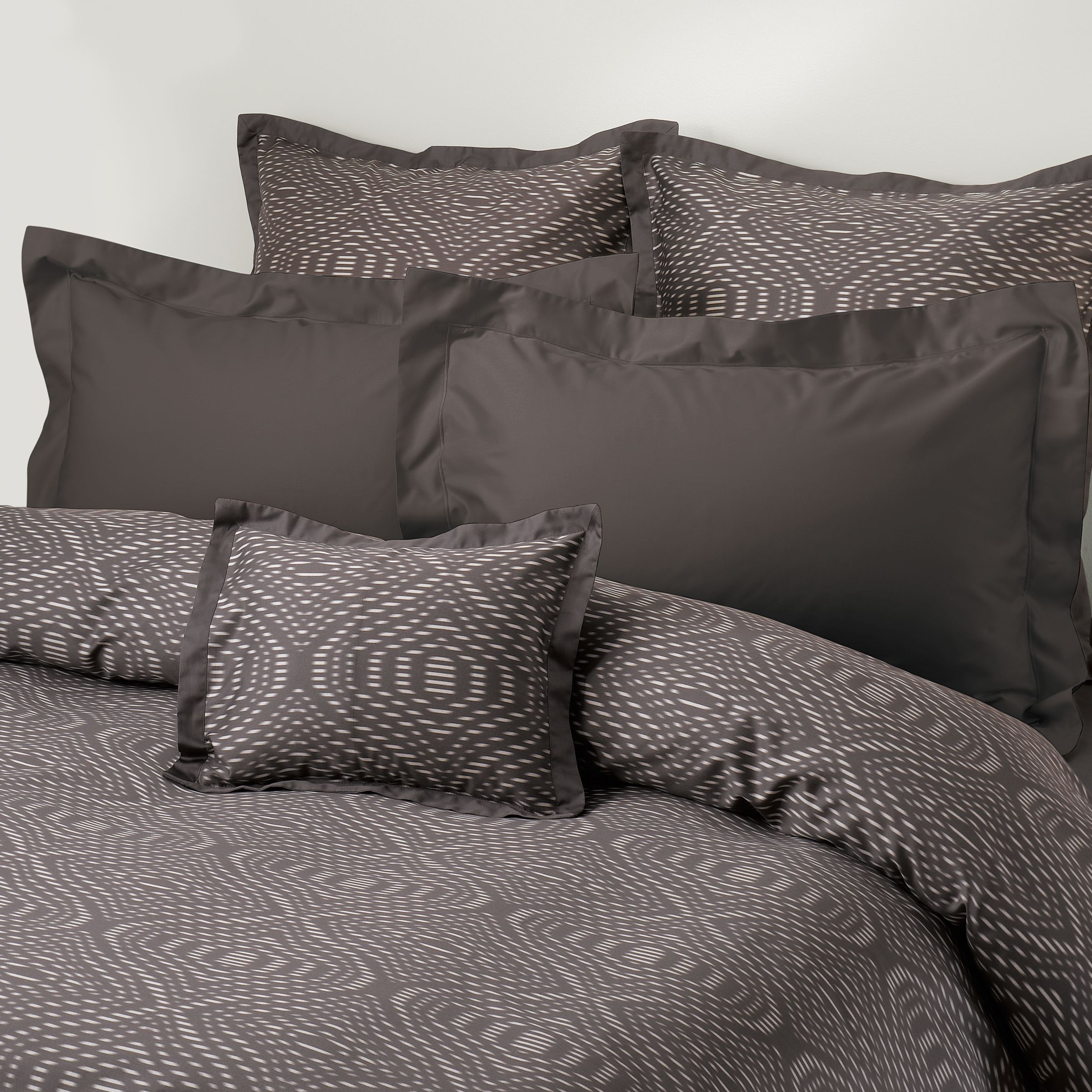 John Lewis Lugano Pillowcases, Peat