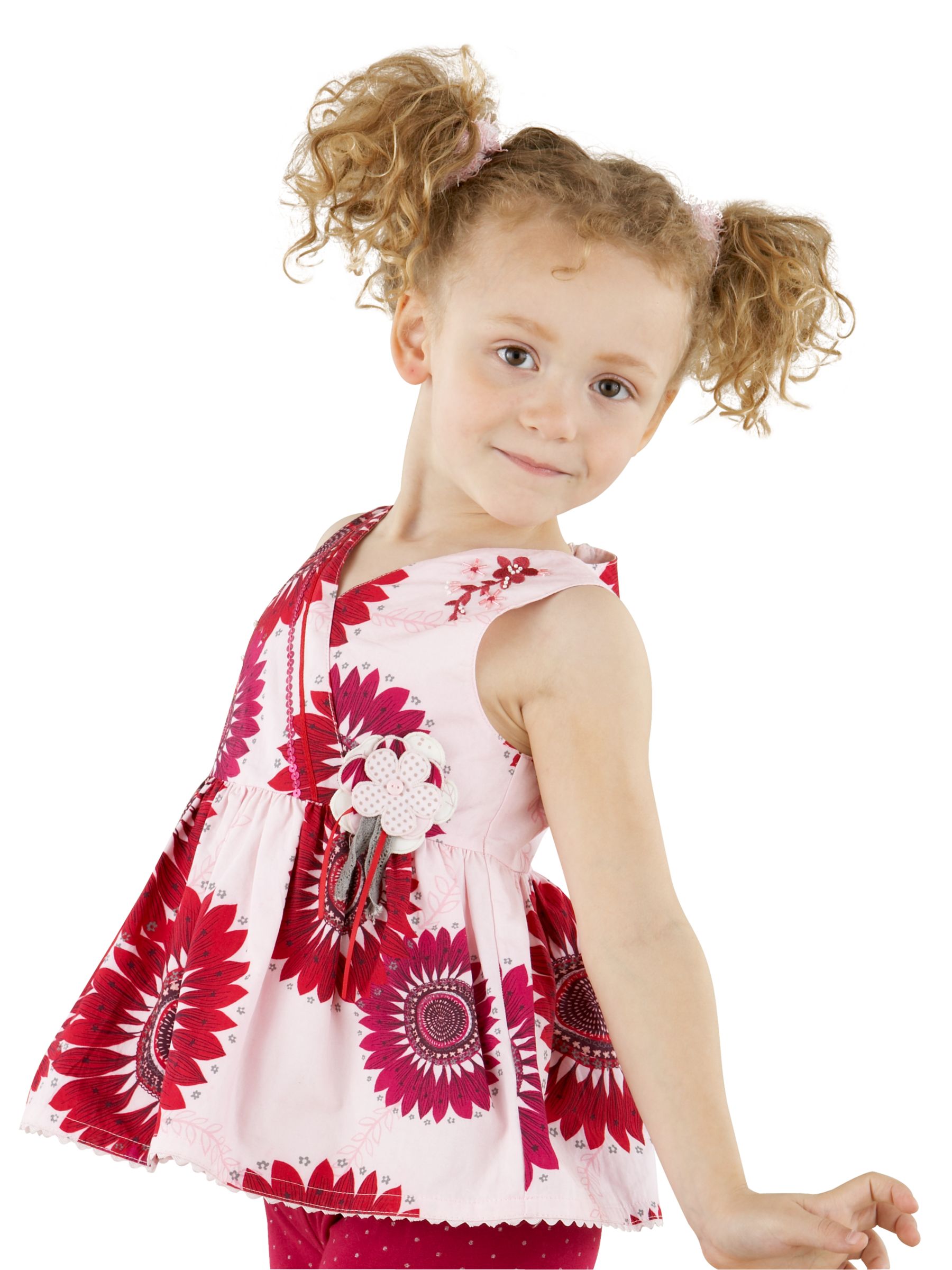 John Lewis Floral Top, Multi, 2-3 Years