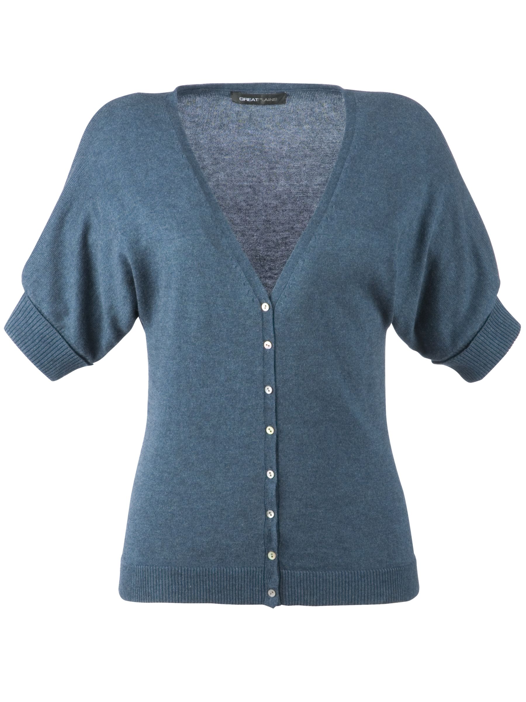Great Plains Blouson Sleeve Cardigan, Blue   