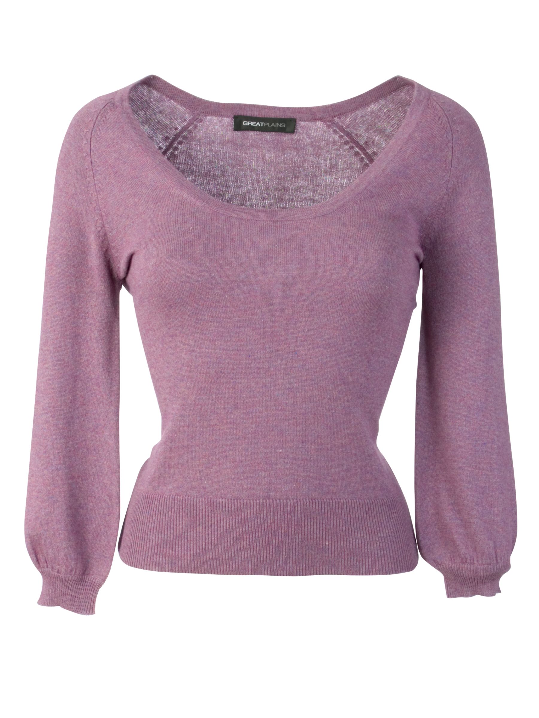 Great Plains Scoop Neck Jumper, Purple  