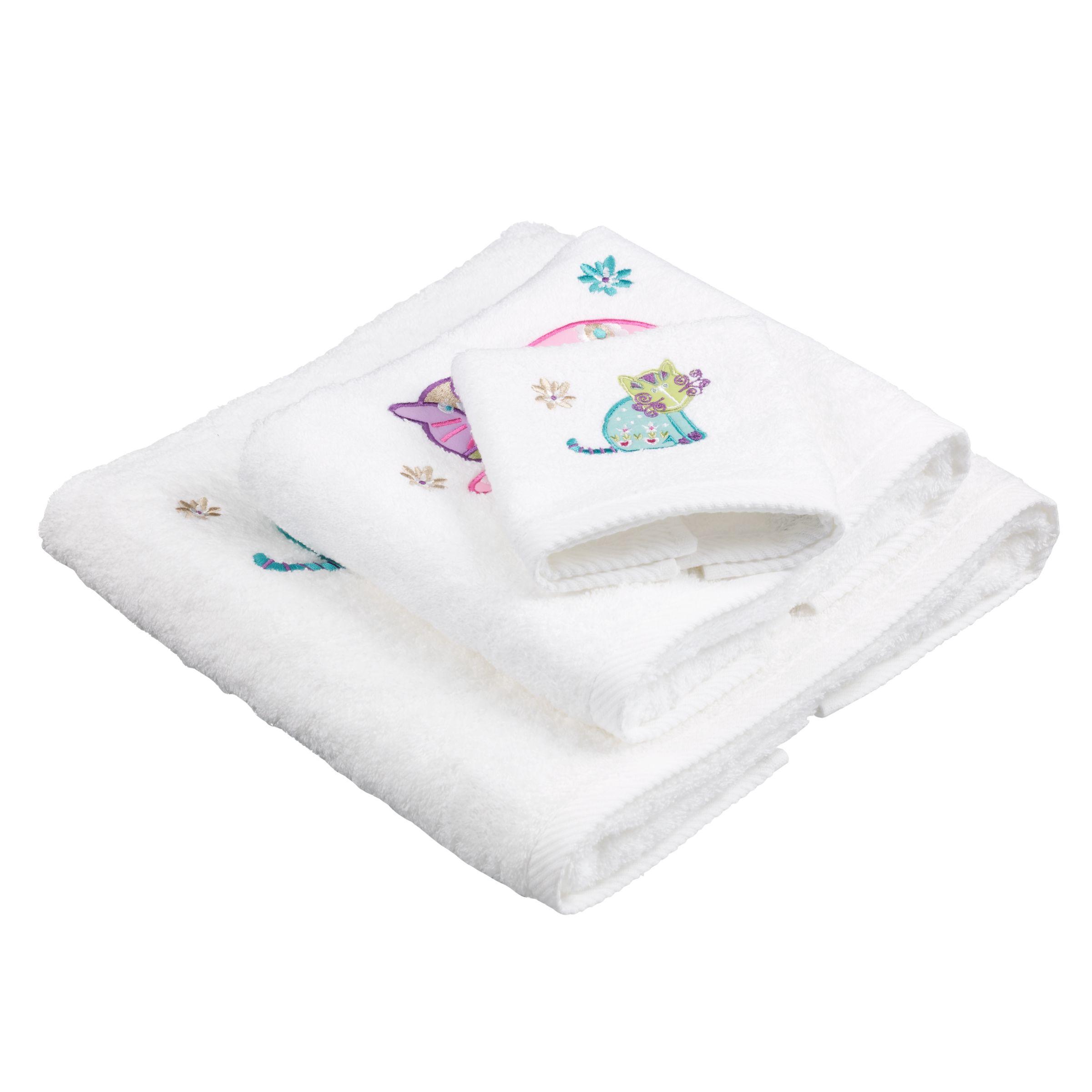 John Lewis Cats Hand Towel Cream