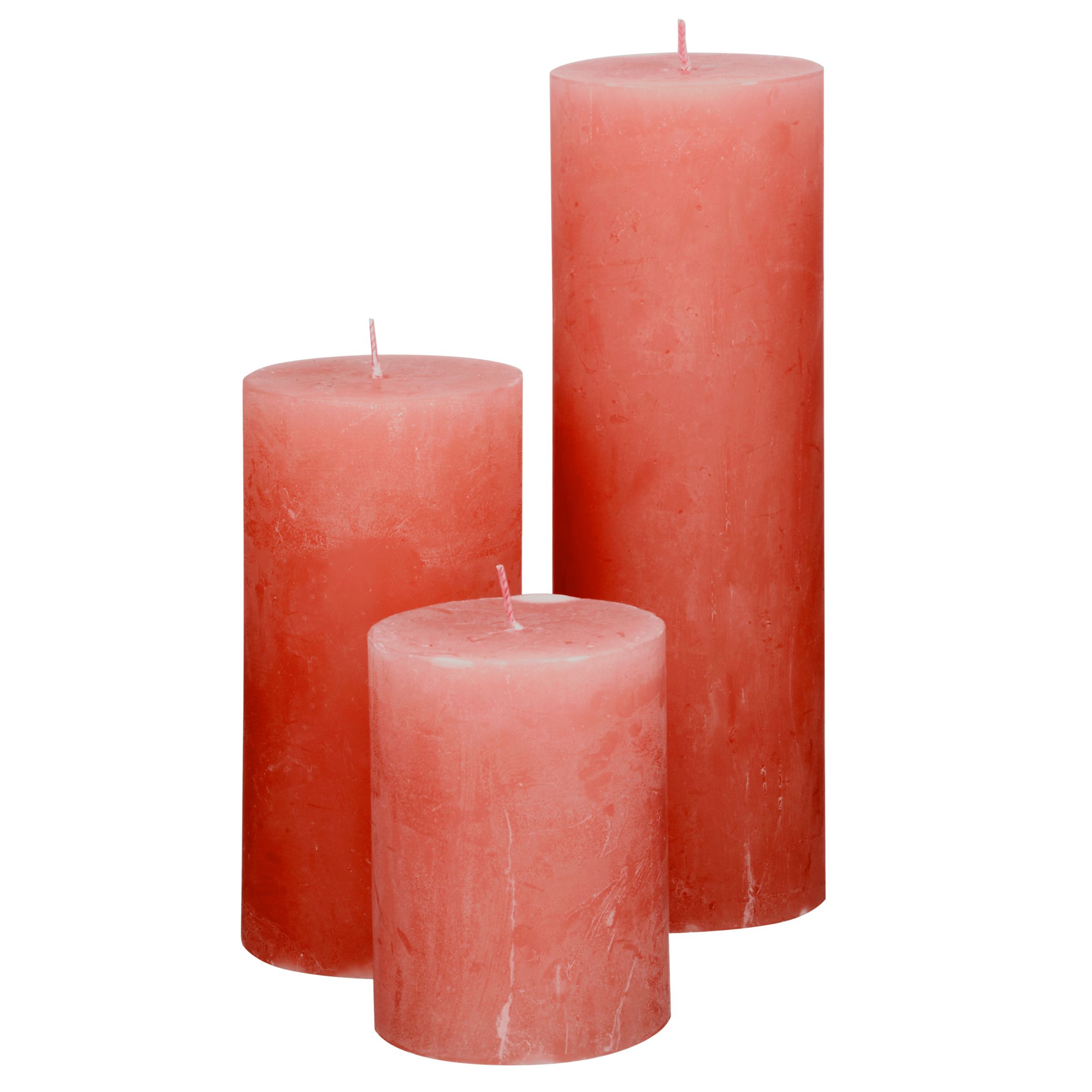John Lewis Scented Pillar Candle Cranberry Small