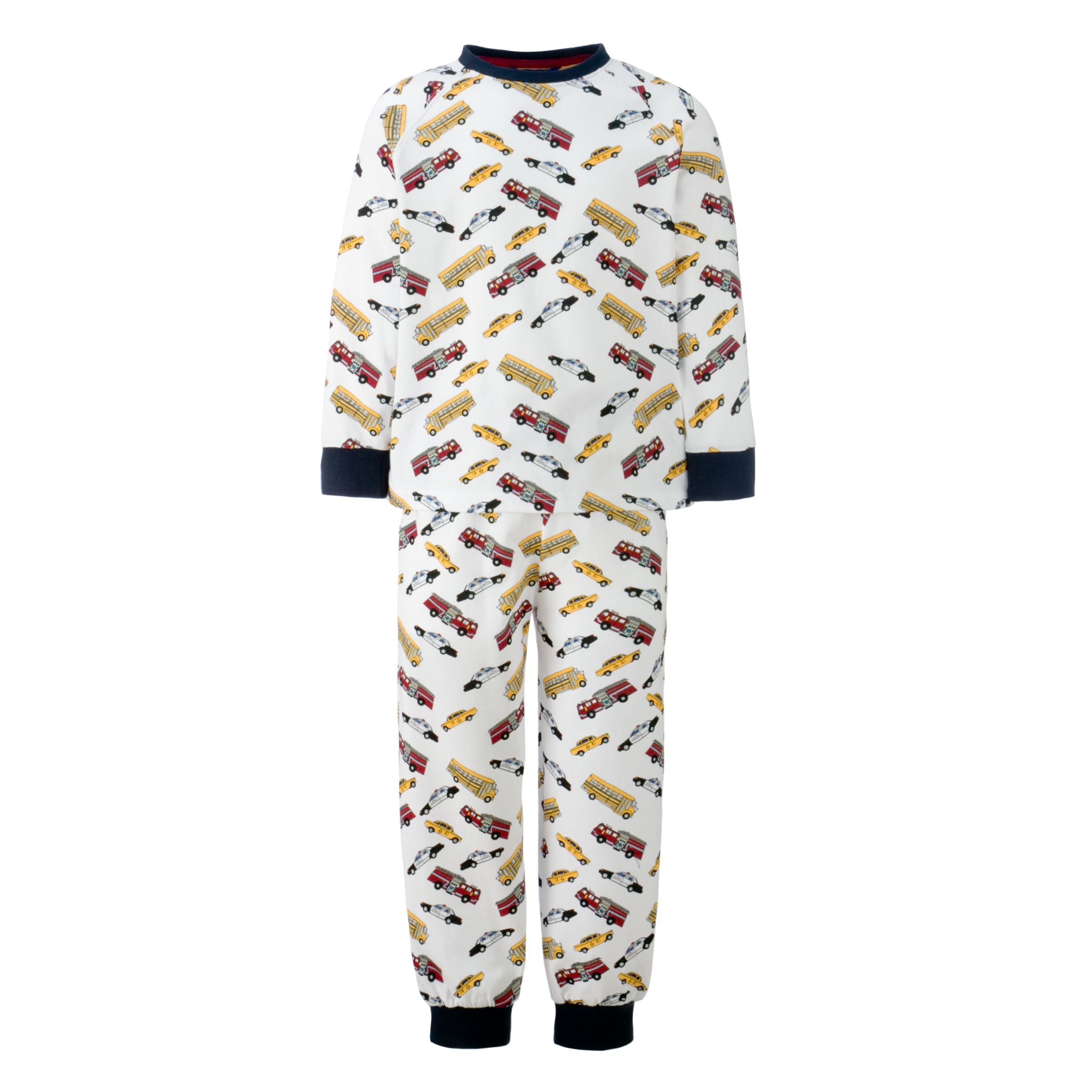 John Lewis New York Print Pyjamas, White, 4-5 Years