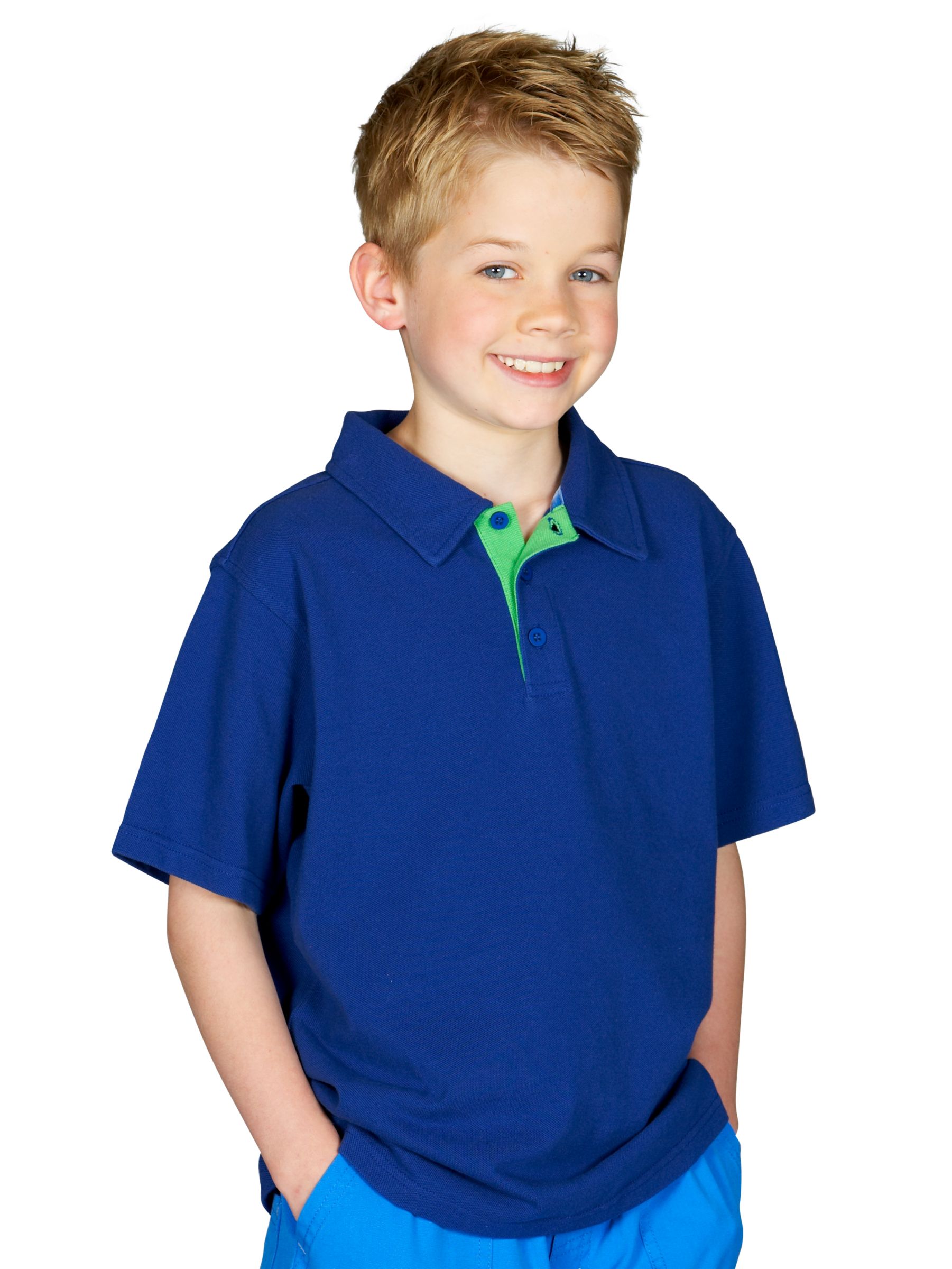 John Lewis Polo Shirt, Blue, 10-11 Years