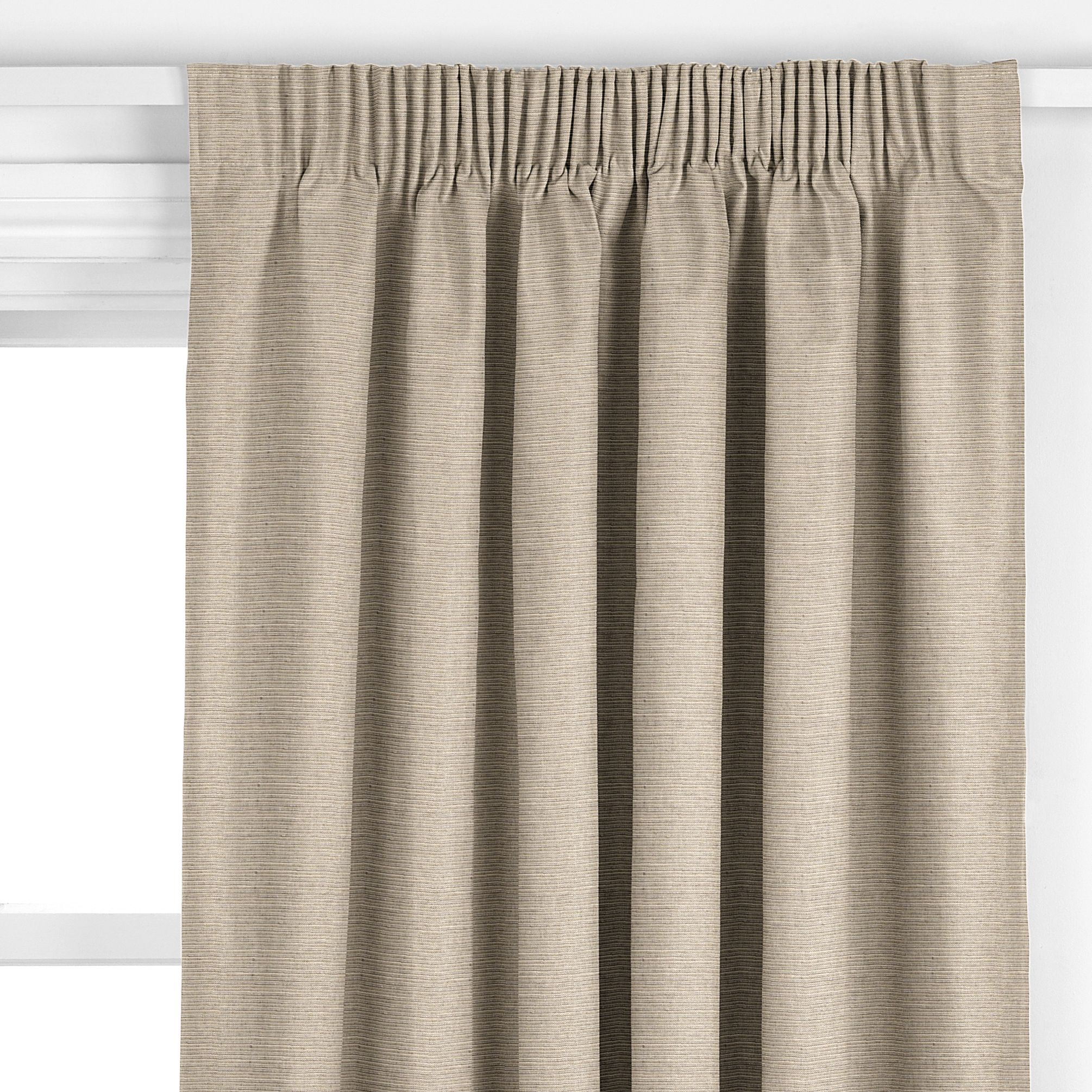 John Lewis Fine Ribbed Pencil Pleat Curtains,
