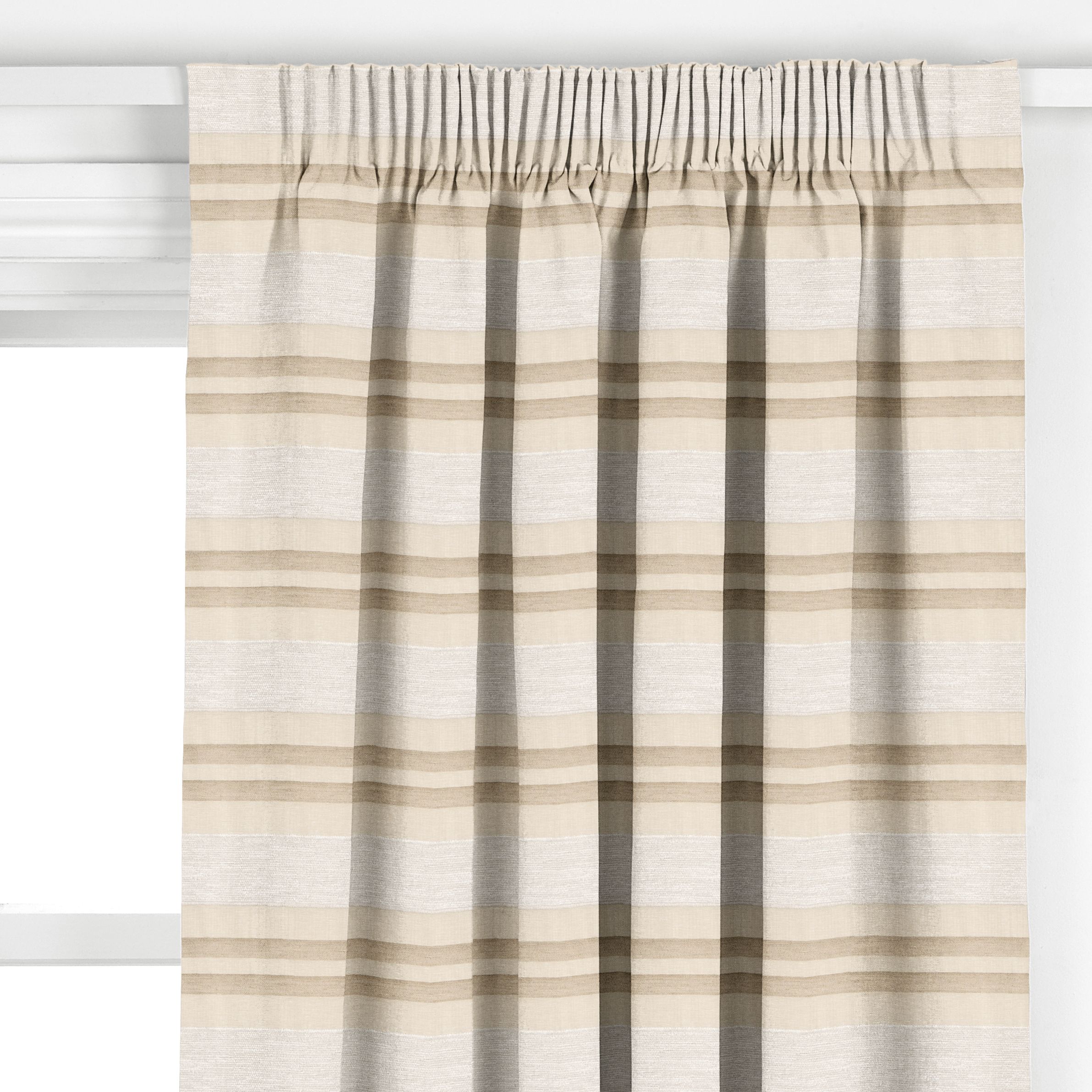 John Lewis Lovett Stripe Pencil Pleat Curtains,