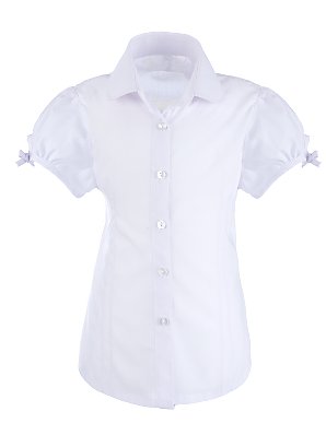Easy-Care Pintuck Blouse, White, 9