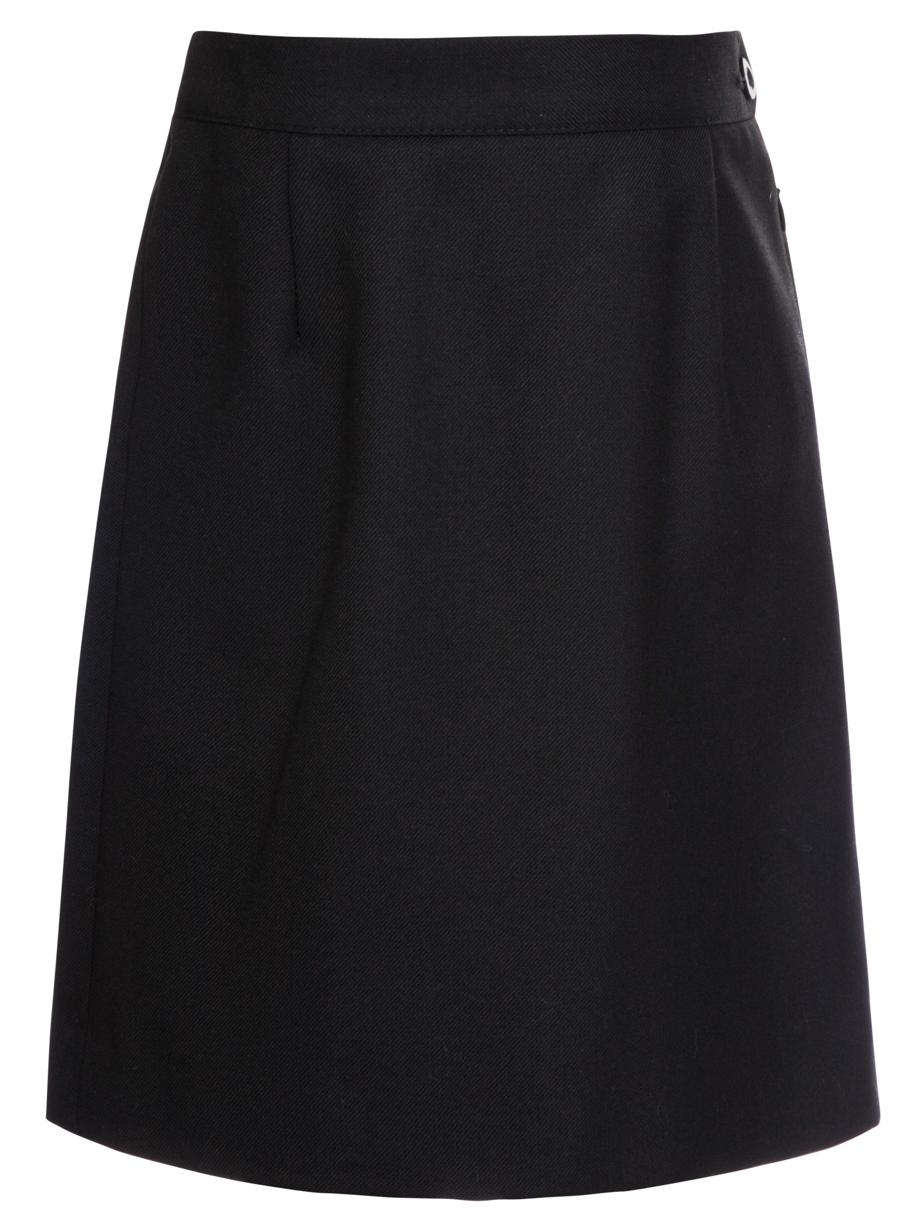 John Lewis Wool Mix Pencil Skirt, Black, Age 6 Long