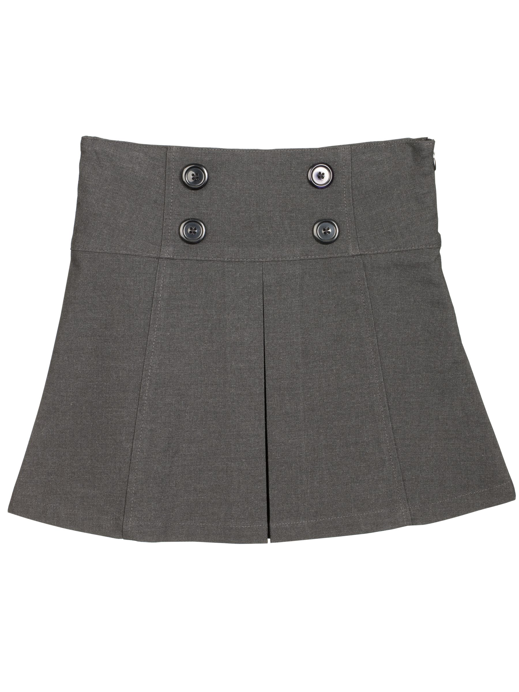John Lewis Drop Waist Skirt, Grey, Age 8
