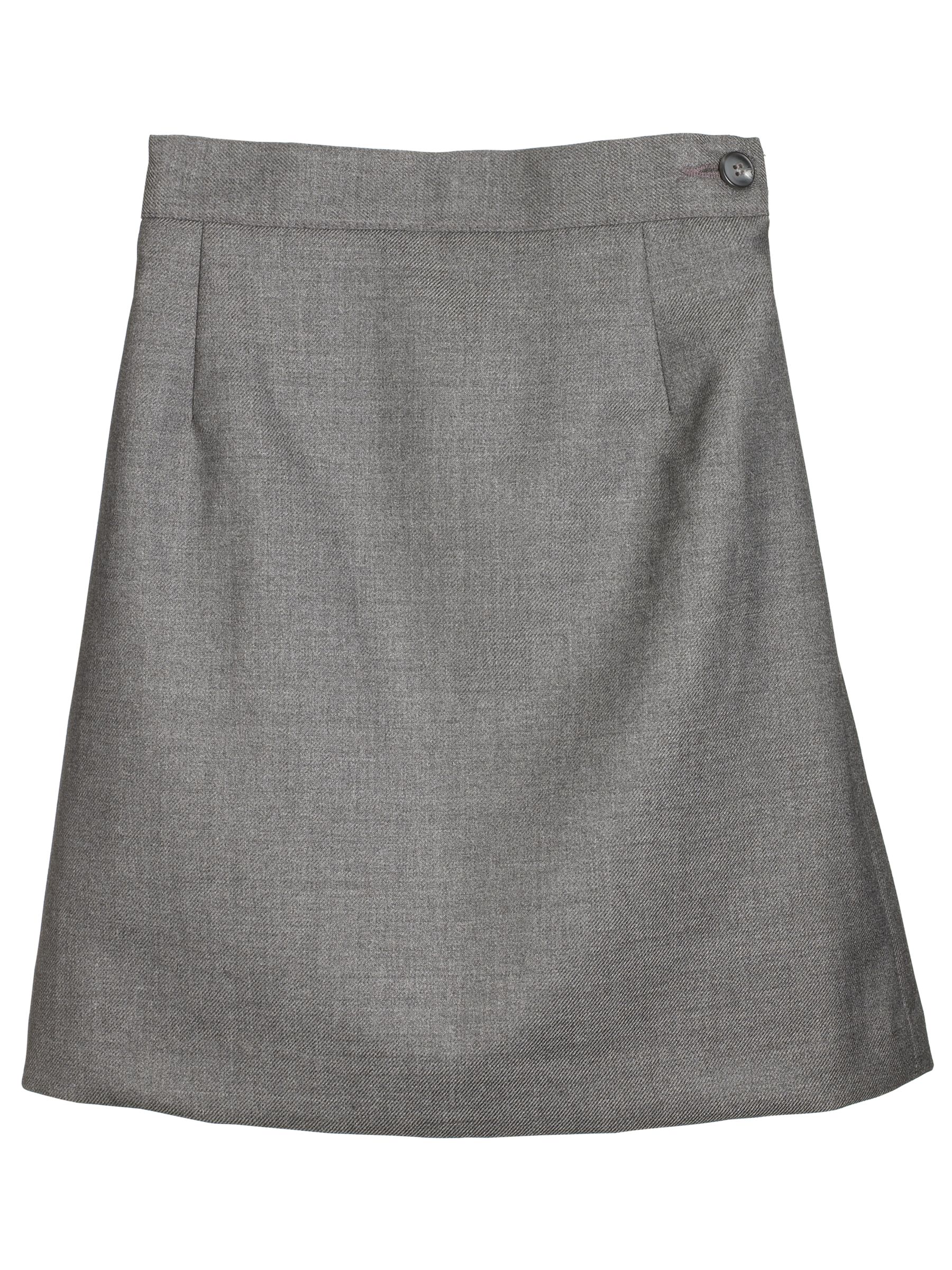John Lewis Wool Mix Pencil Skirt, Grey, Age 16 Long