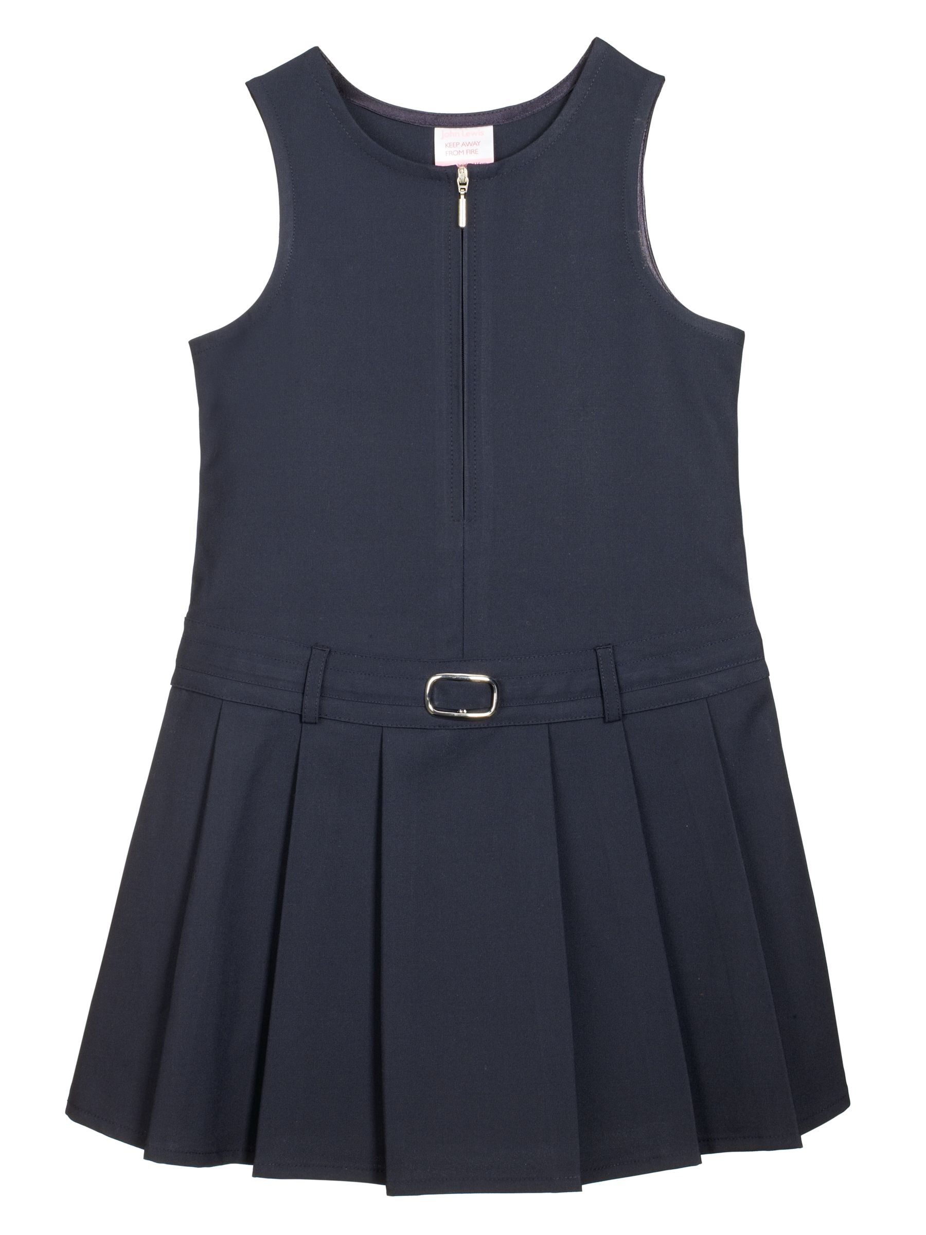 John Lewis Kilted Belt Tunic, Navy, Age 3/4