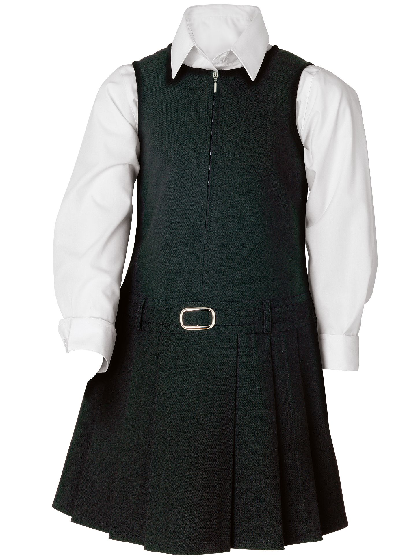 John Lewis Kilted Belt Tunic, Black, Age 5/6