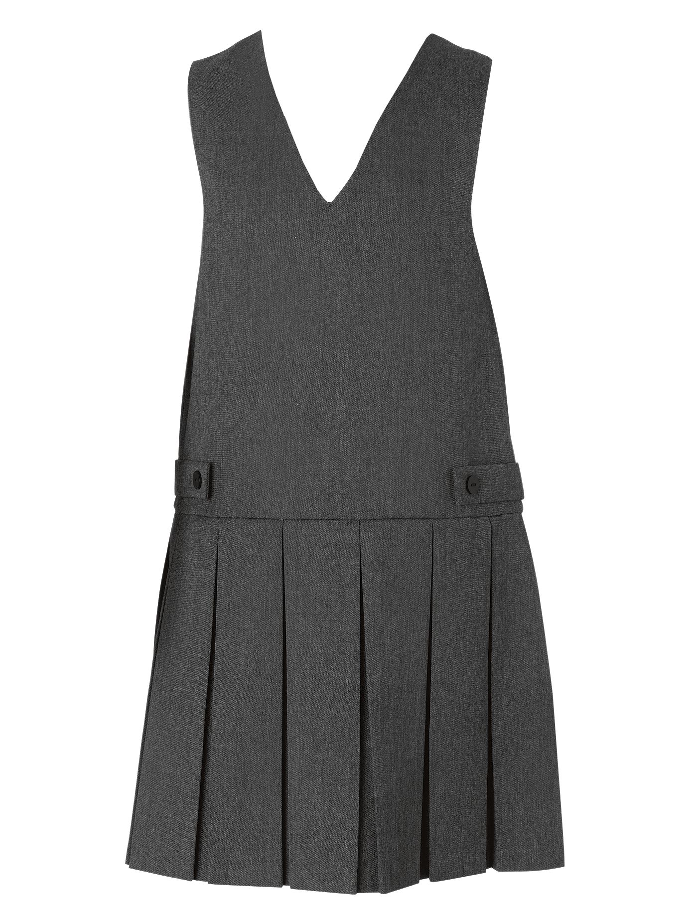 John Lewis Box Pleat Tunic, Grey, Age 7/8